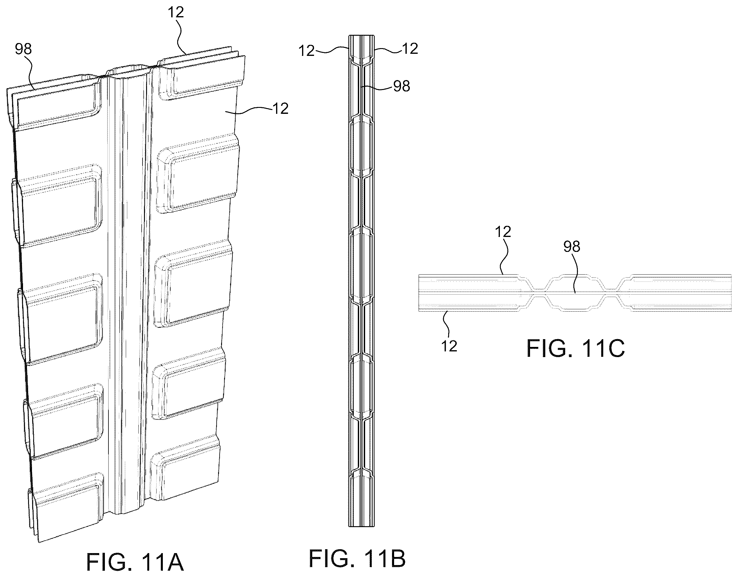 Patent US12338626 Figure 16 – Modular wall panel with integrated channels