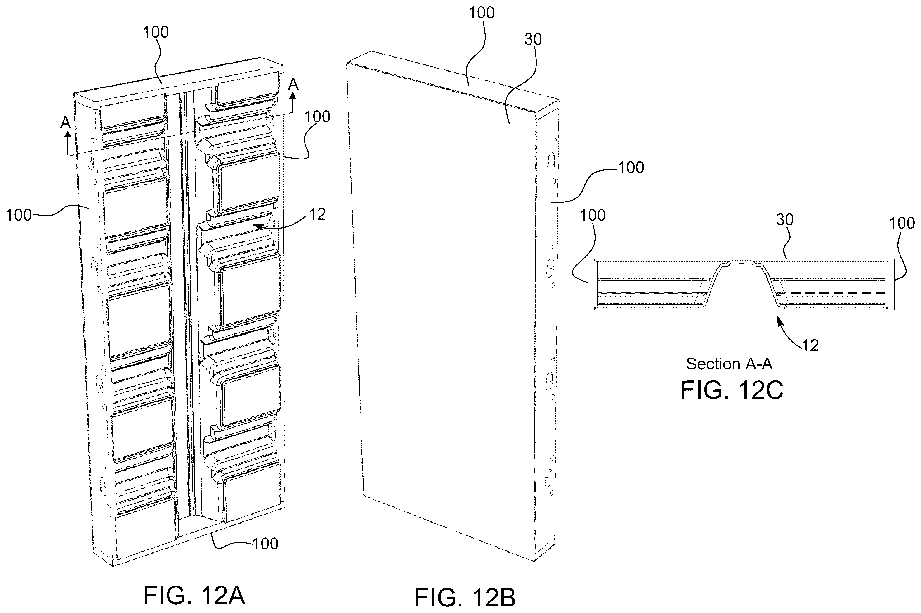 Patent US12338626 Figure 17 – Modular wall panel with integrated channels