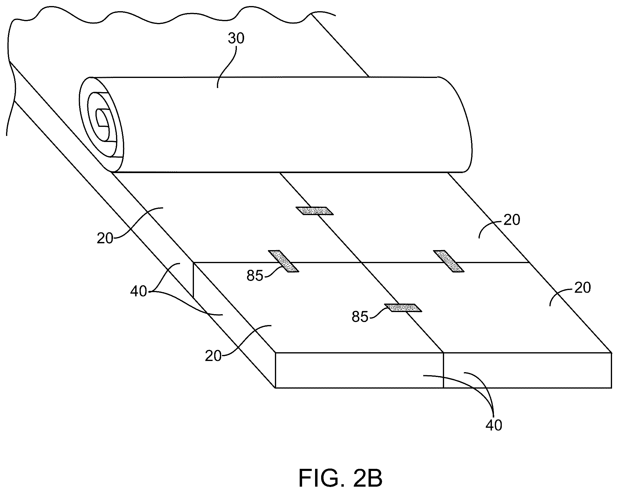 Patent US12338629 Figure 7 – Roofing systems with pre-attached conductive layers for electronic leak detection