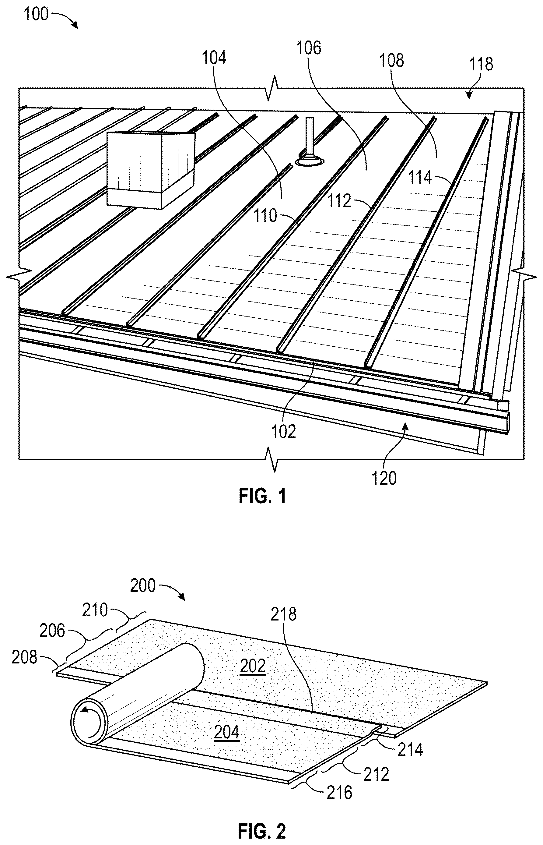 Patent US12338632 Figure 1 – Roofing structures and related methods