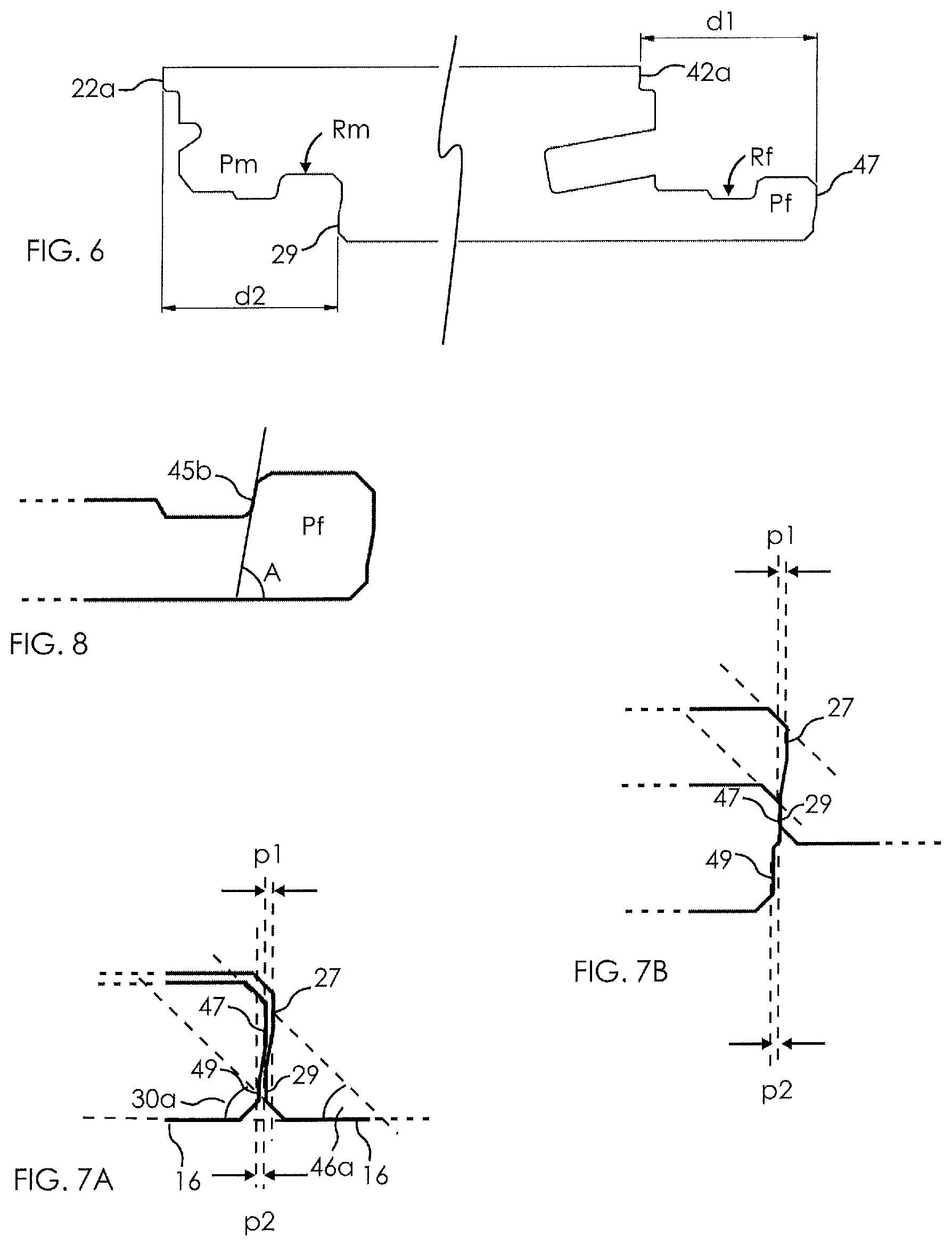 Patent US12338635 Figure 6 – Building panel with mechanical locking device