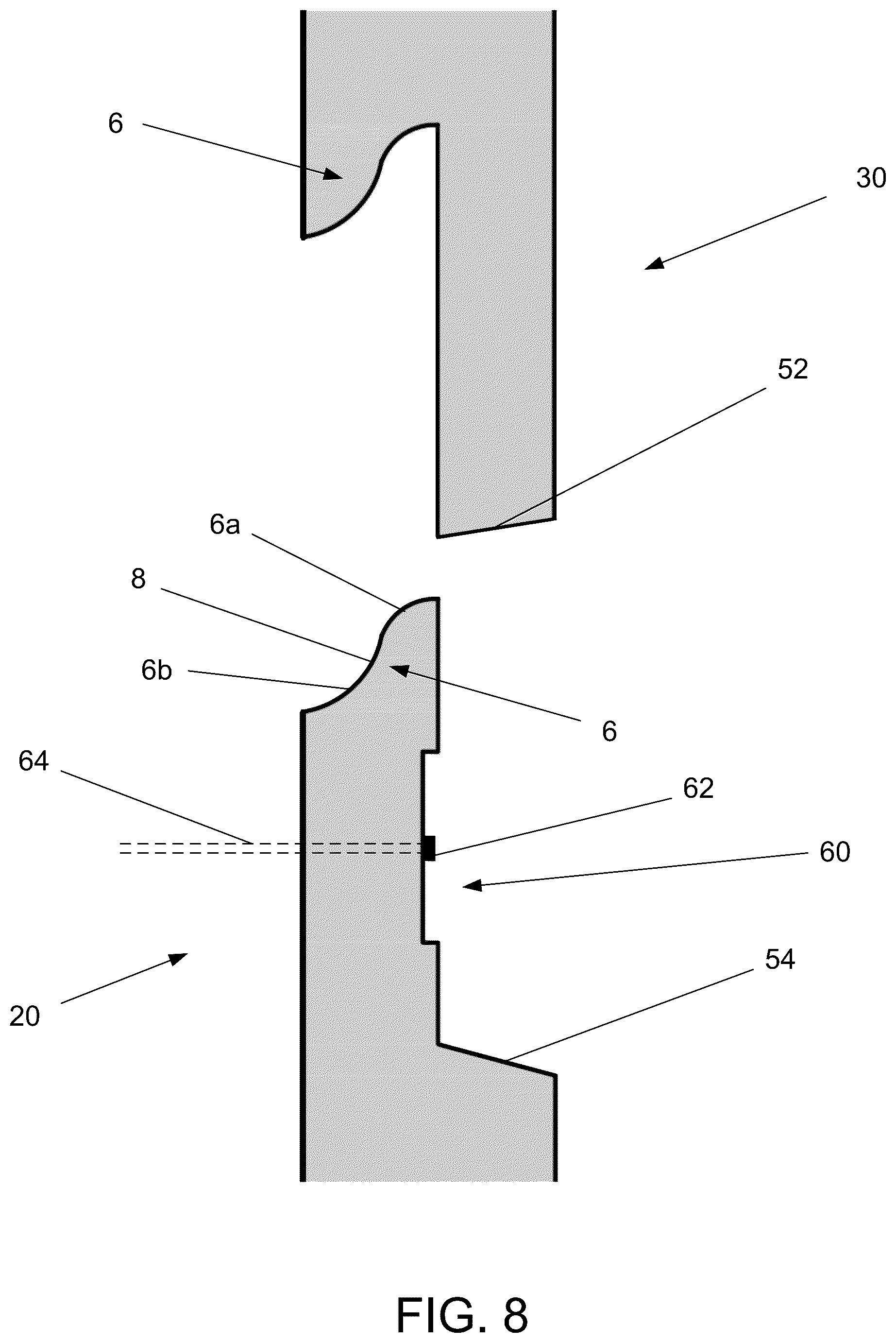 Patent US12338636 Figure 8 – Nickel-gap flat siding product with locking joint