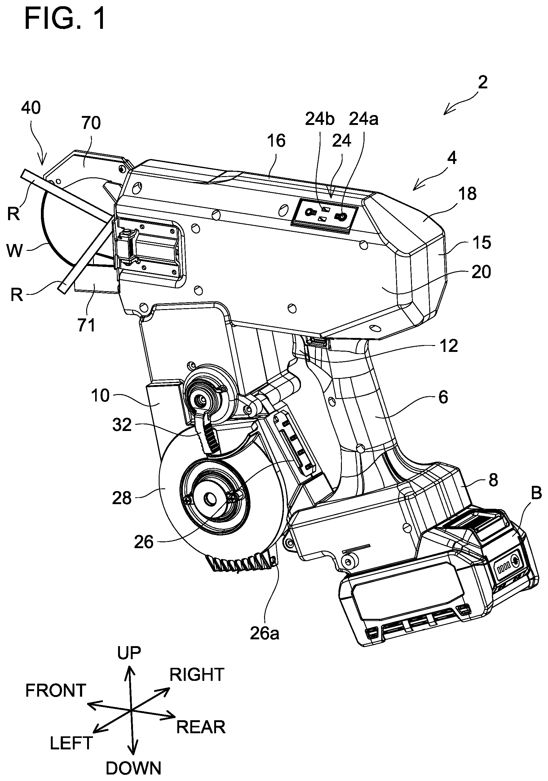 Patent US12338641 — Rebar tying tool — Figure 1