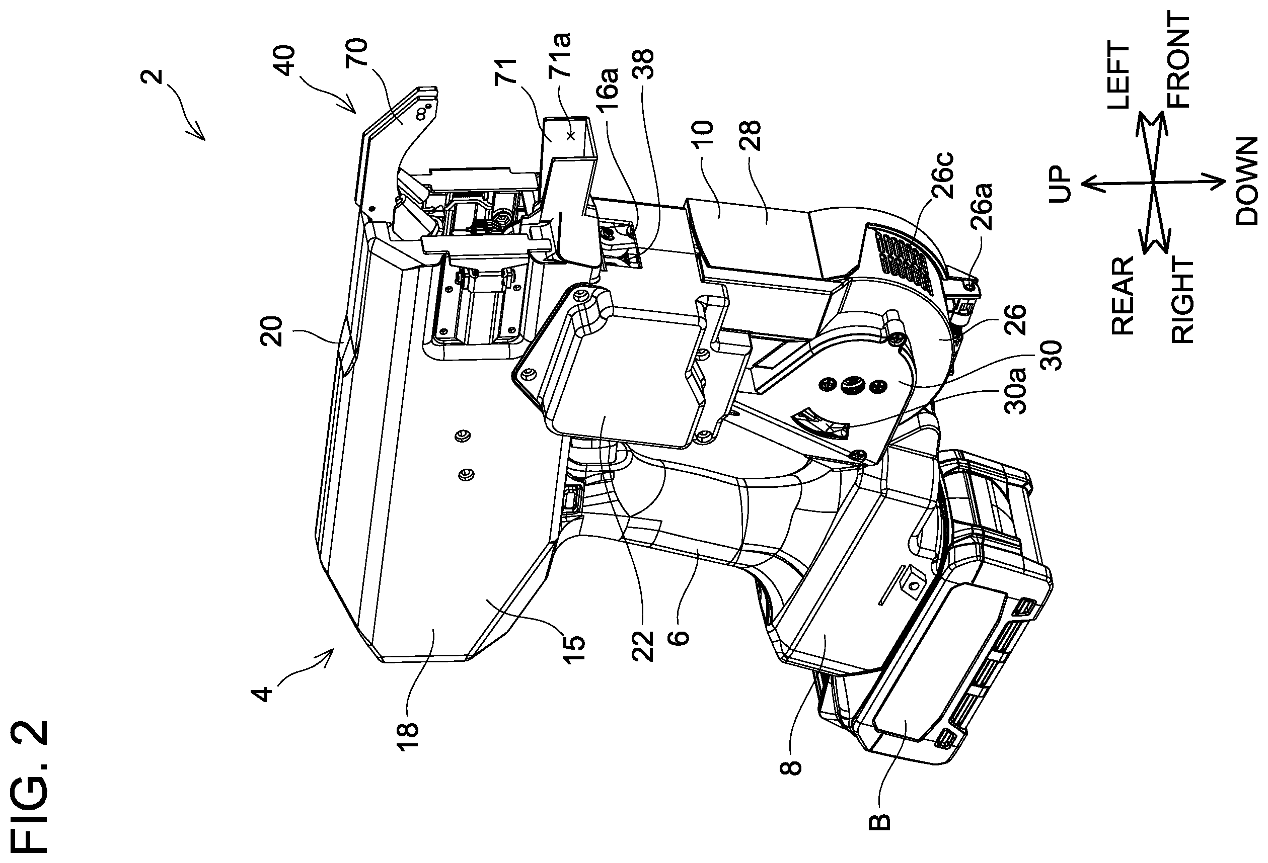 Patent US12338641 Figure 2 – Rebar tying tool