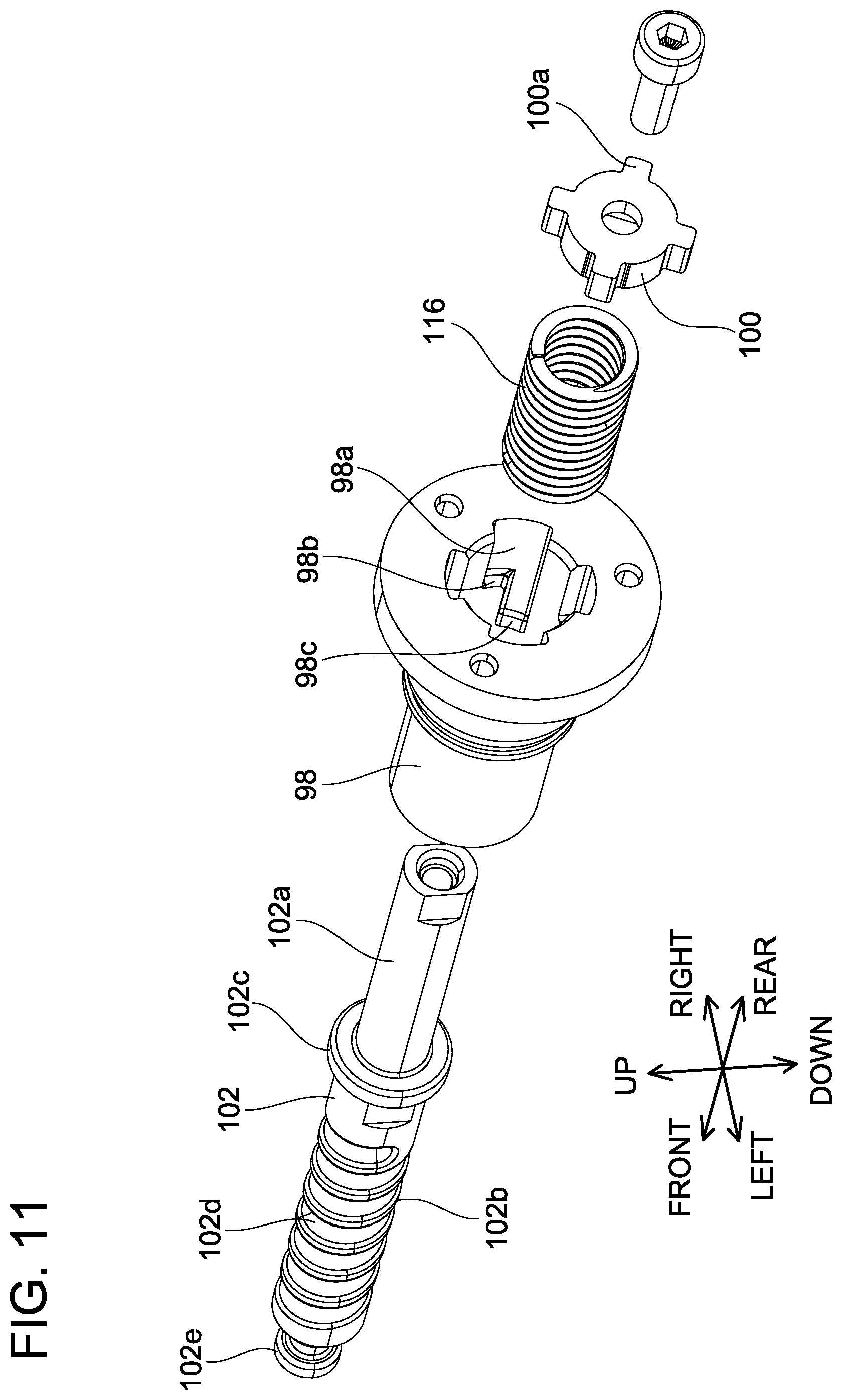 Patent US12338641 Figure 11 – Rebar tying tool