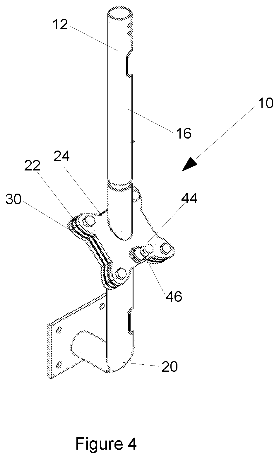 Patent US12338643 Figure 3 – Swing arrangement for a pole