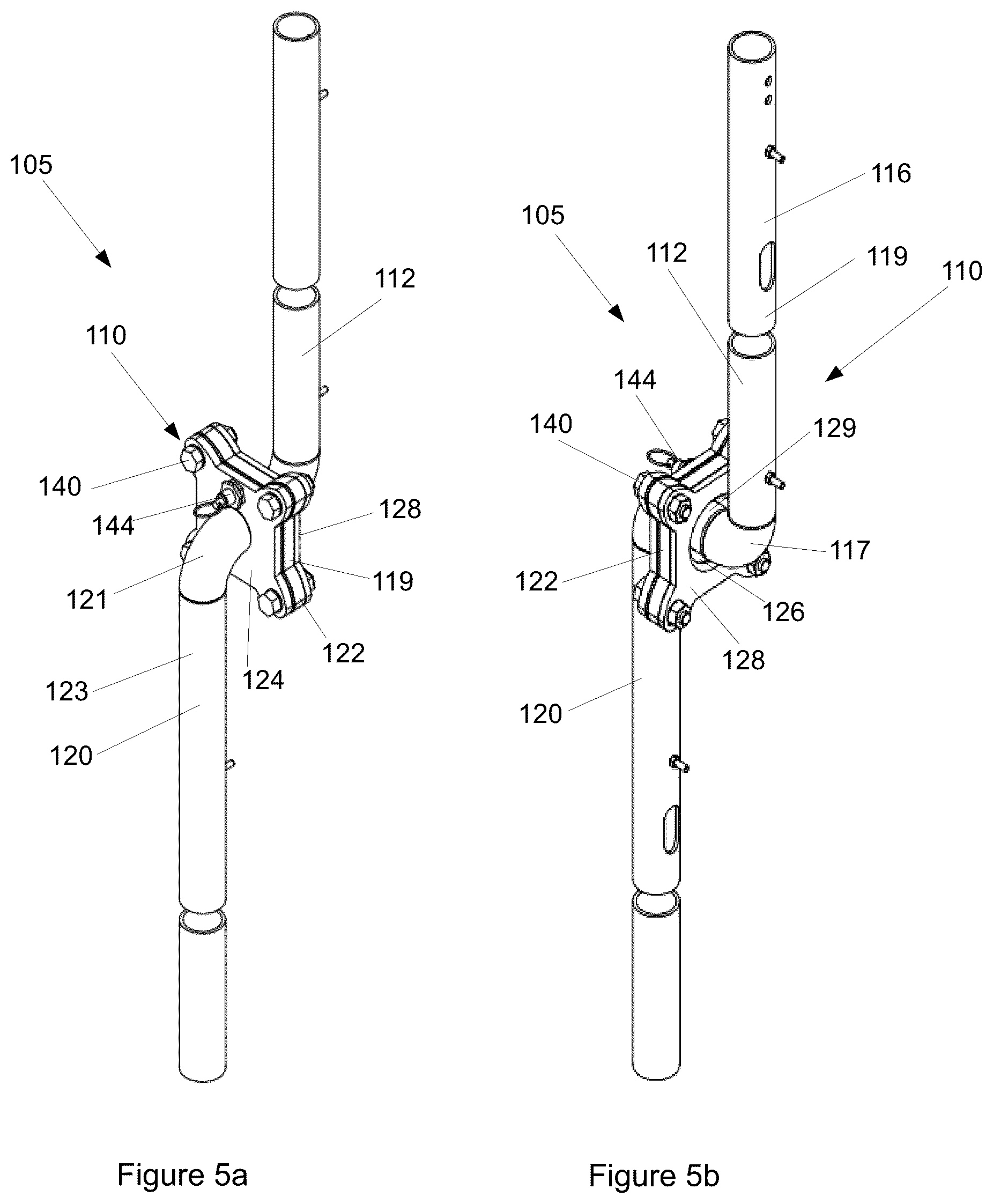 Patent US12338643 Figure 4 – Swing arrangement for a pole