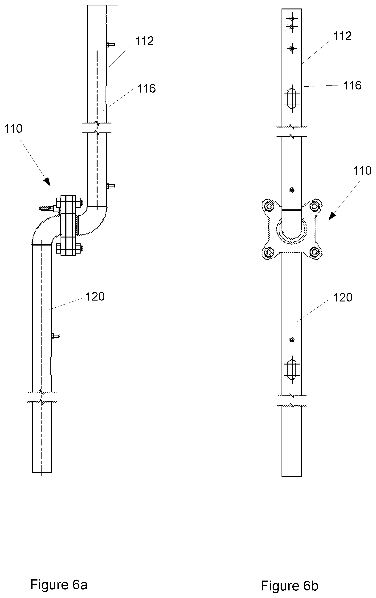 Patent US12338643 Figure 5 – Swing arrangement for a pole