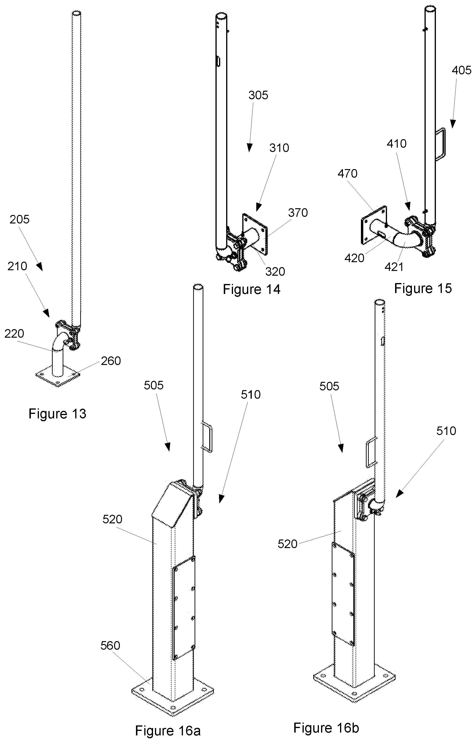 Patent US12338643 Figure 8 – Swing arrangement for a pole