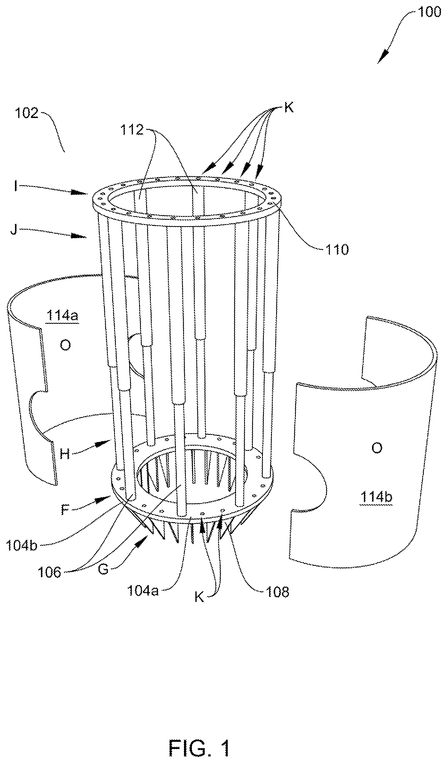 Patent US12338644 Figure 1 – Apparatus for mounting cellular tower on billboards