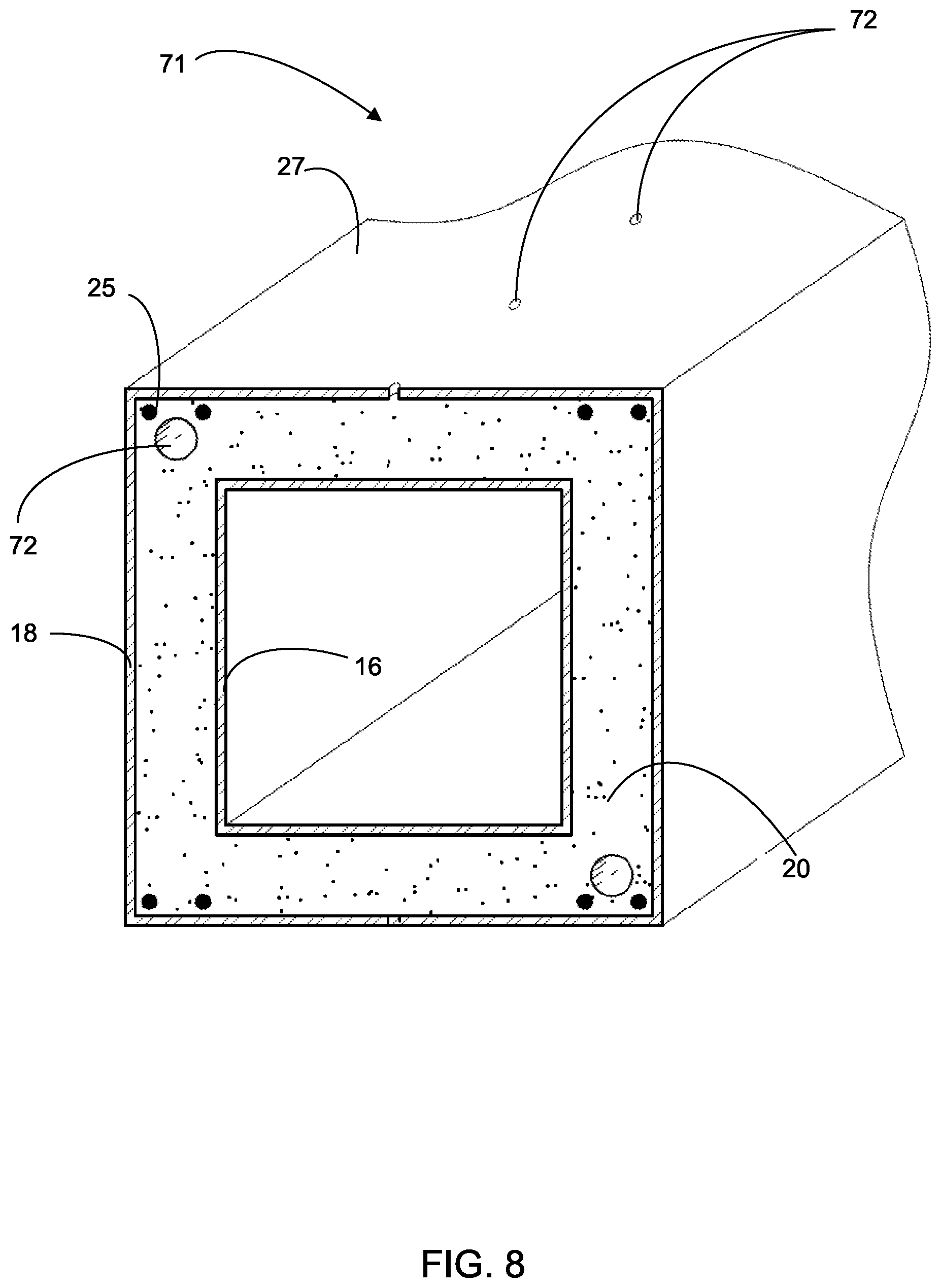 Patent US12338645 Figure 8 – Pole assembly