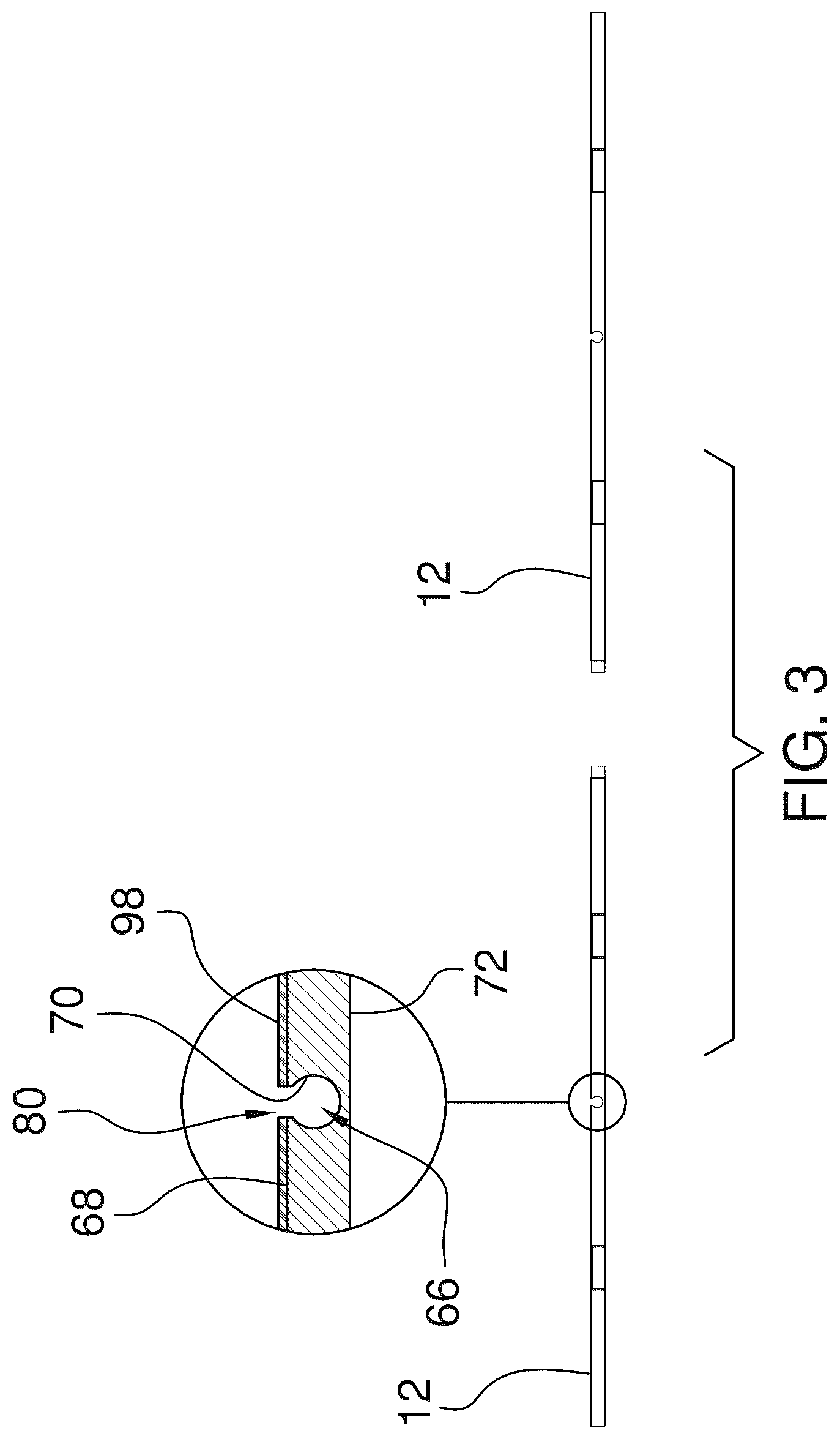 Patent US12338648 Figure 3 – Modular tent floor assembly