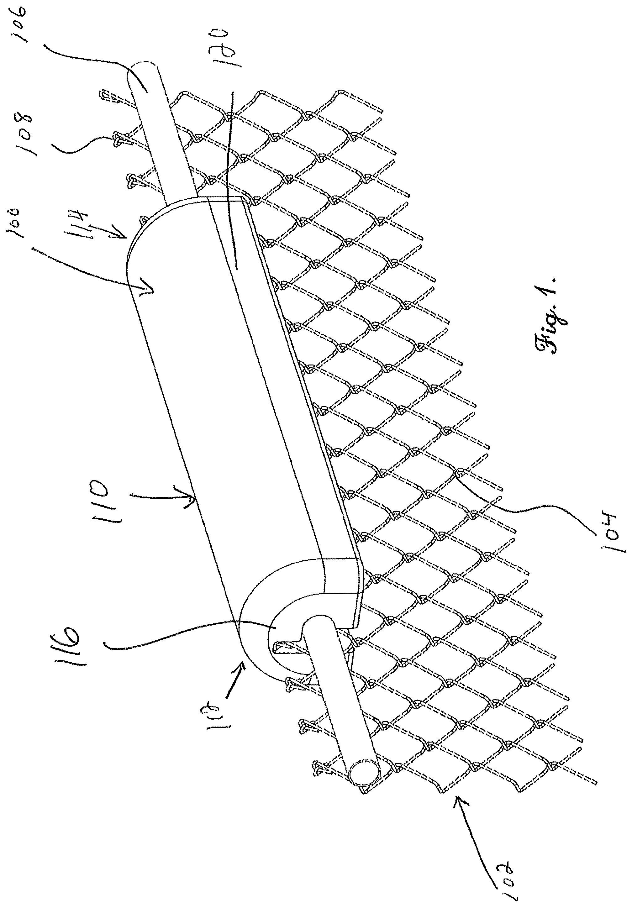 Patent US12338649 Figure 1 – Fence cushion