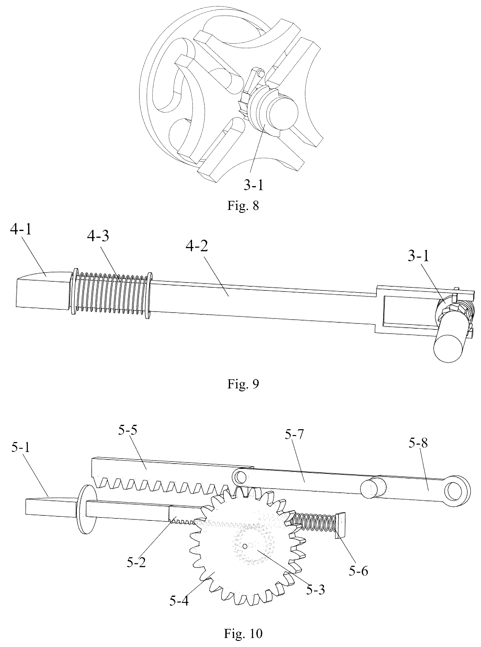 Patent US12338651 Figure 4 – Disinfection device of door handle being rotational and transpositional