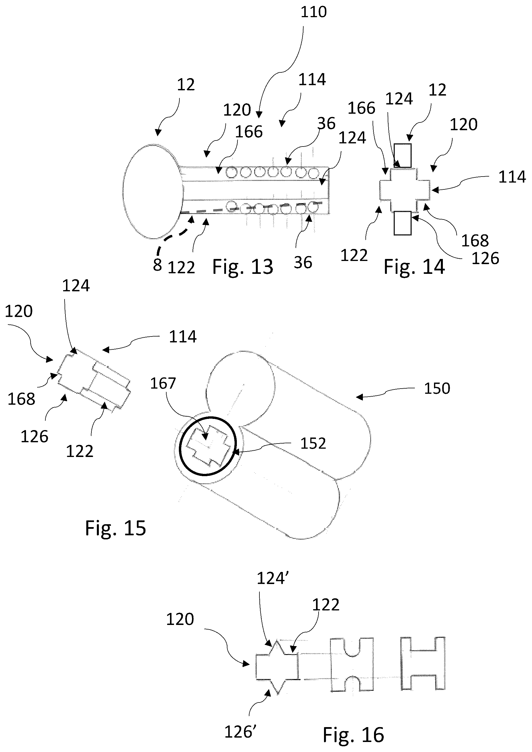 Patent US12338653 Figure 5 – Lock cores and keys