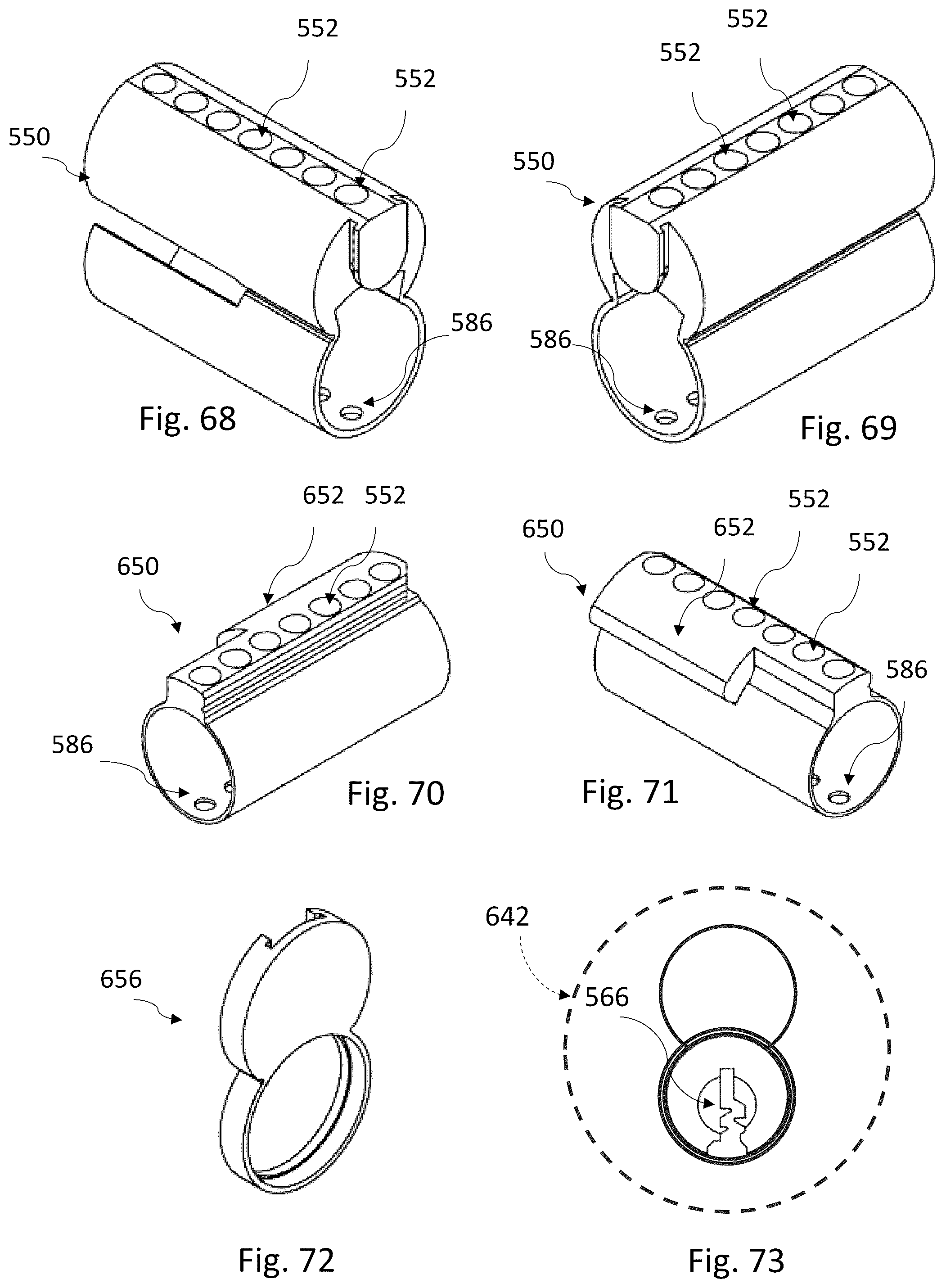 Patent US12338653 Figure 20 – Lock cores and keys