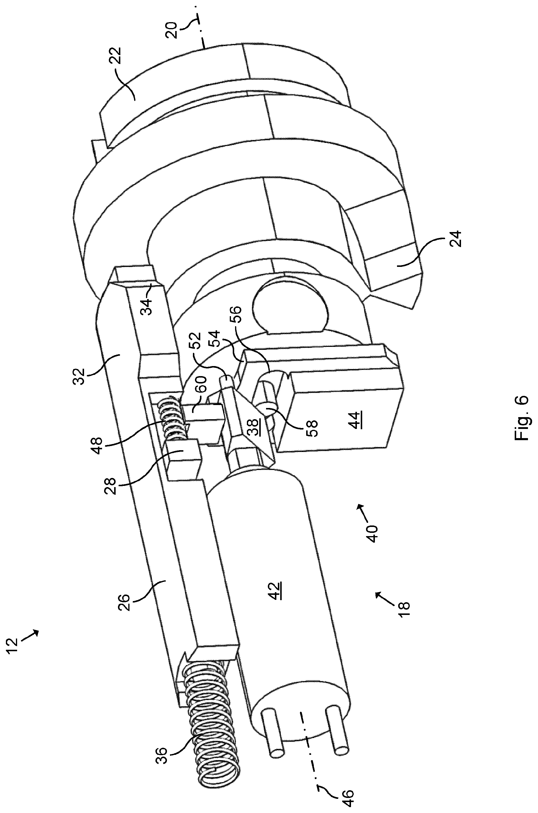 Patent US12338655 Figure 6 – Actuating device and lock device