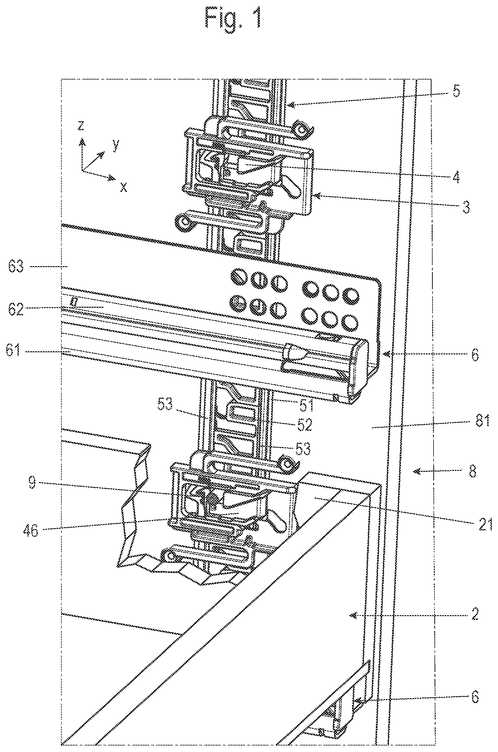 Patent US12338658 Figure 1 – Coupling element, locking system and furniture