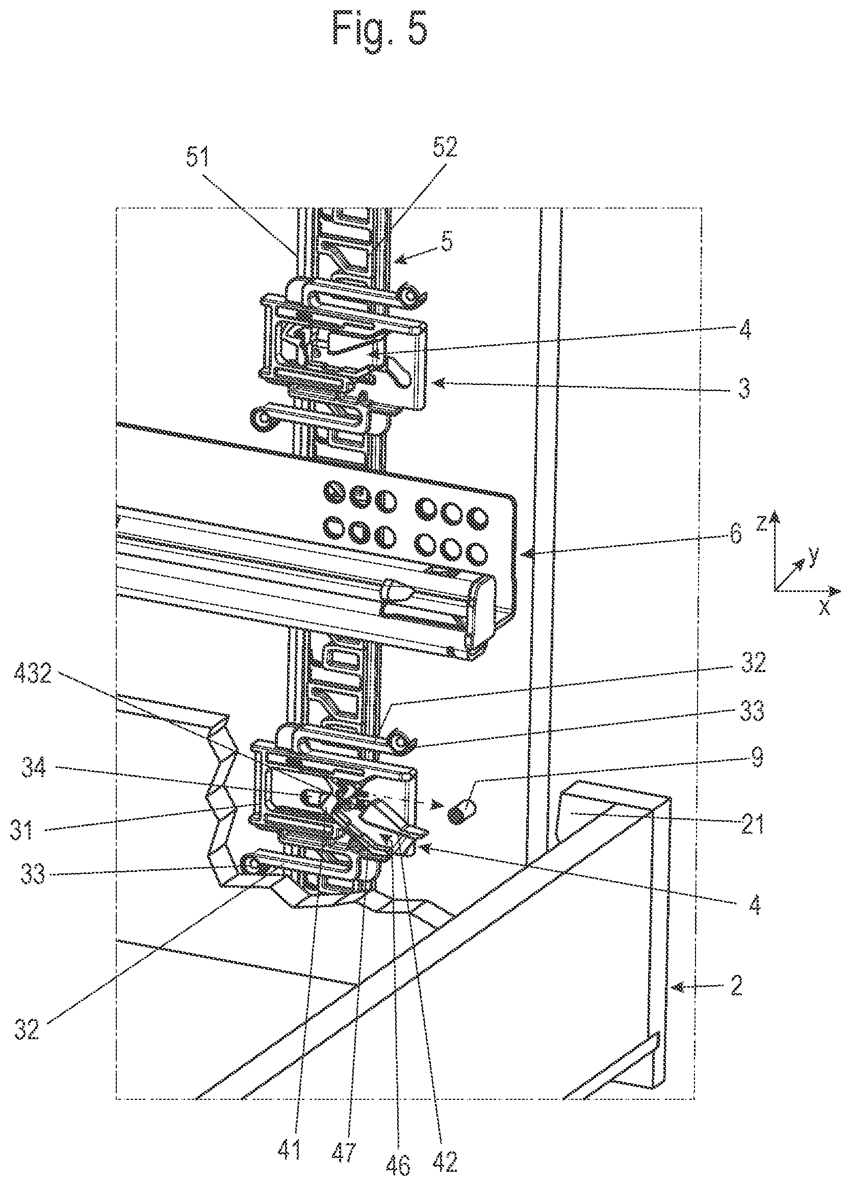 Patent US12338658 Figure 5 – Coupling element, locking system and furniture