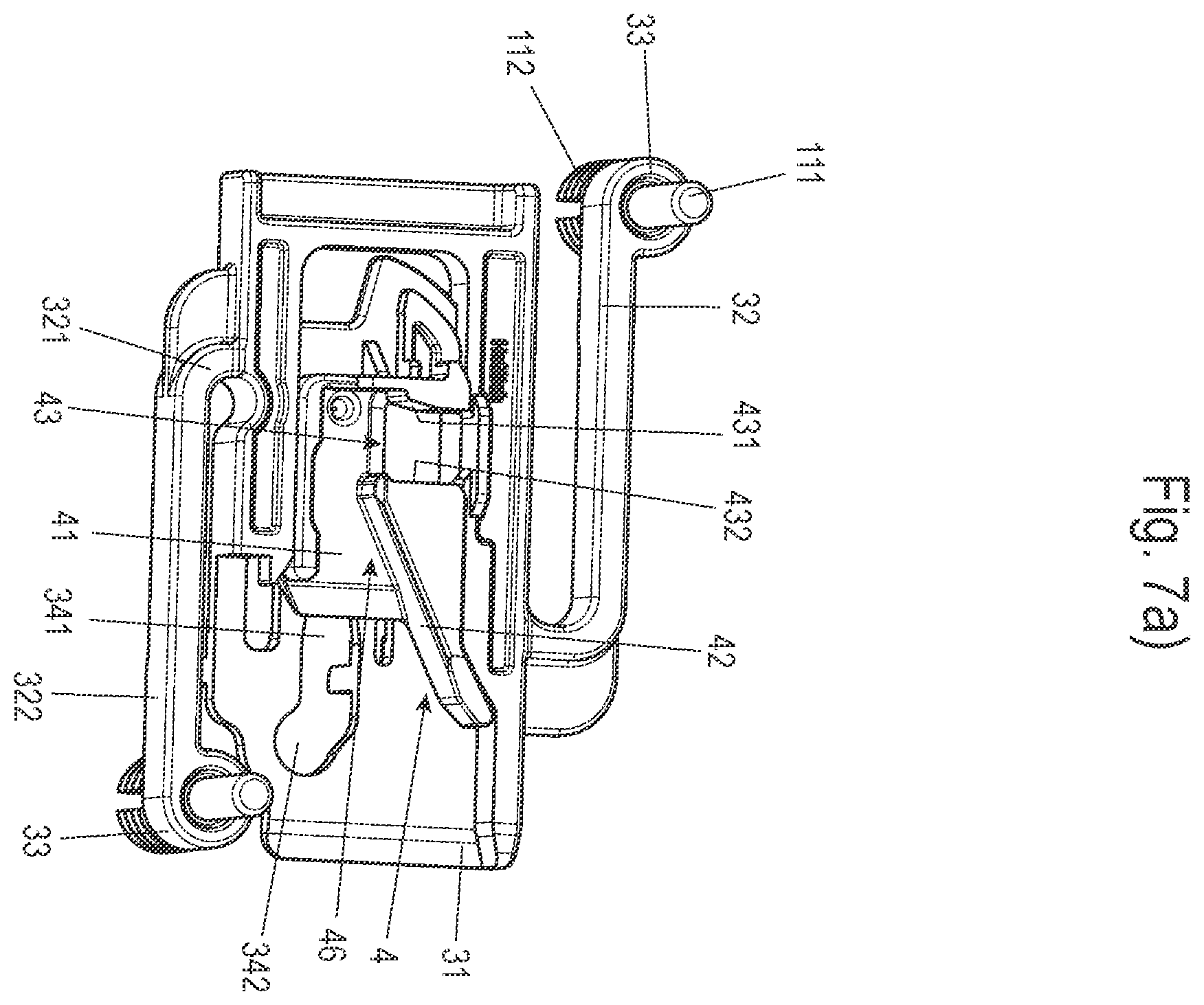 Patent US12338658 Figure 7 – Coupling element, locking system and furniture