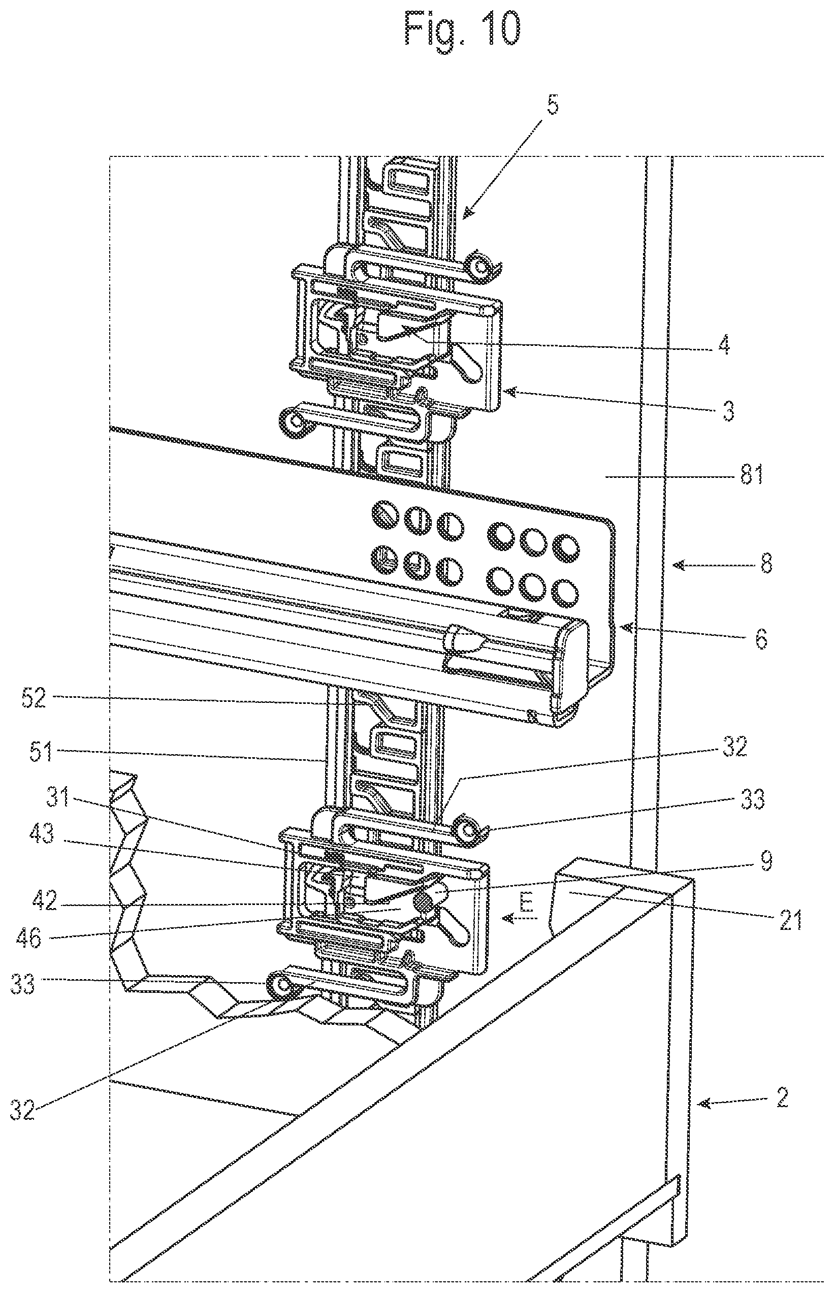 Patent US12338658 Figure 11 – Coupling element, locking system and furniture