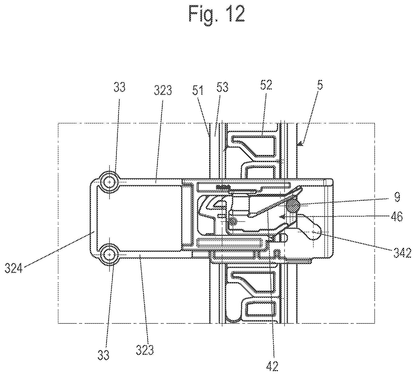 Patent US12338658 Figure 13 – Coupling element, locking system and furniture