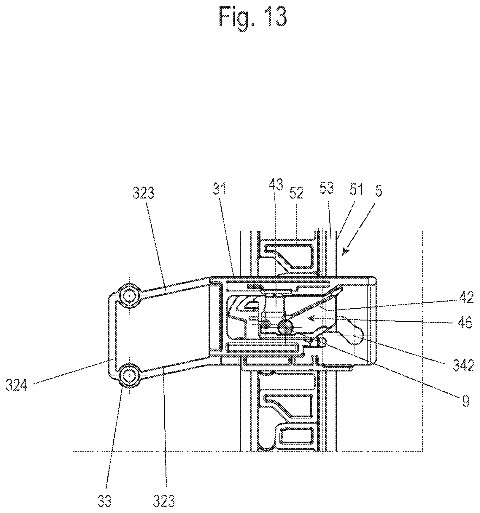 Patent US12338658 Figure 14 – Coupling element, locking system and furniture