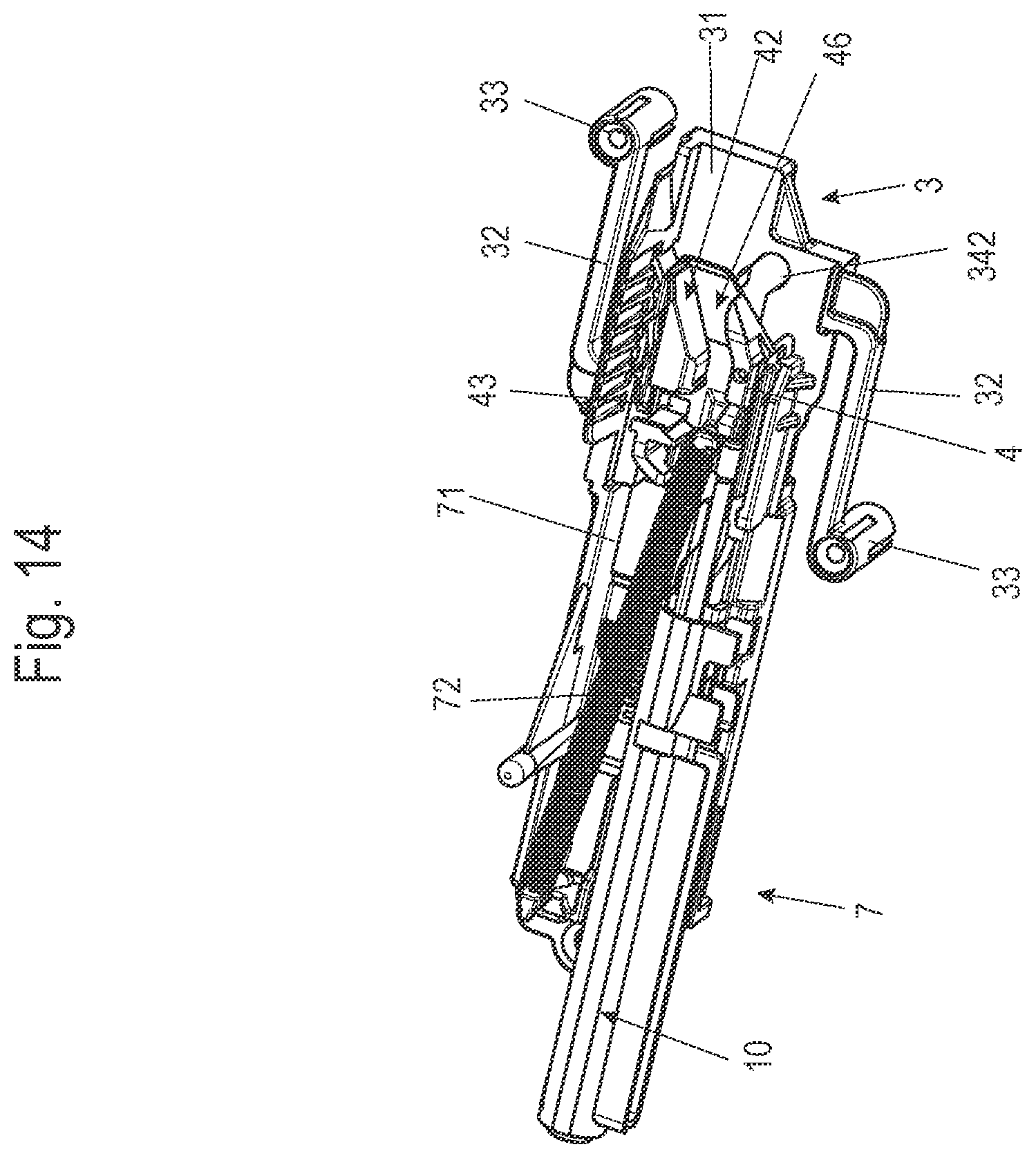 Patent US12338658 Figure 15 – Coupling element, locking system and furniture