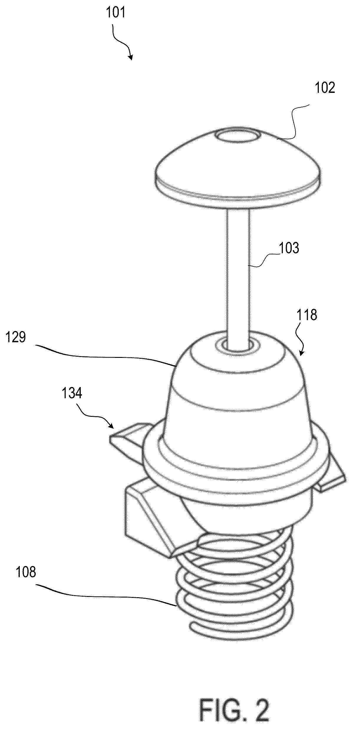Patent US12338660 Figure 2 – Security tag with unlocking assembly