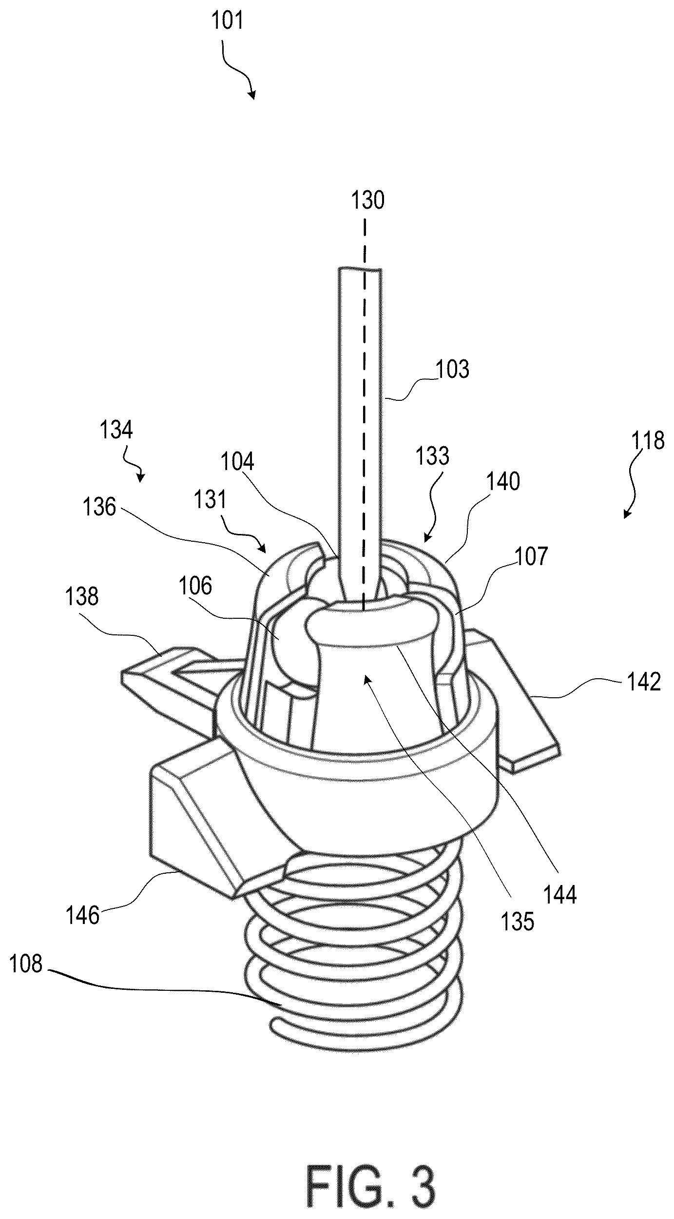 Patent US12338660 Figure 3 – Security tag with unlocking assembly