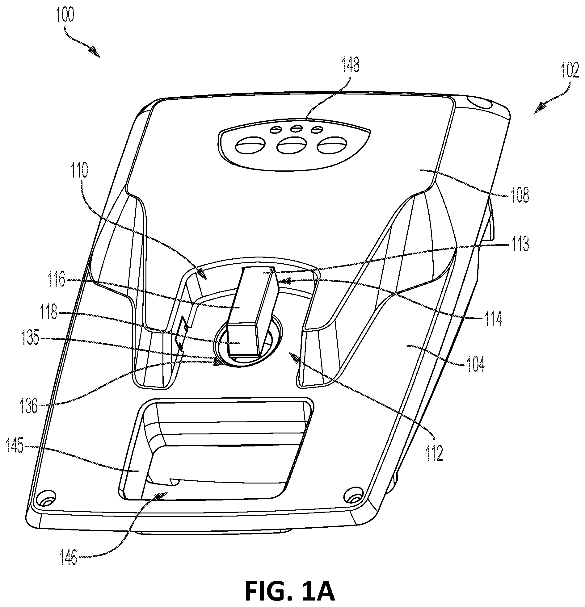 Patent US12338661 Figure 1 – Detaching a security tag from an article with a magnetic detacher having a movable blocker