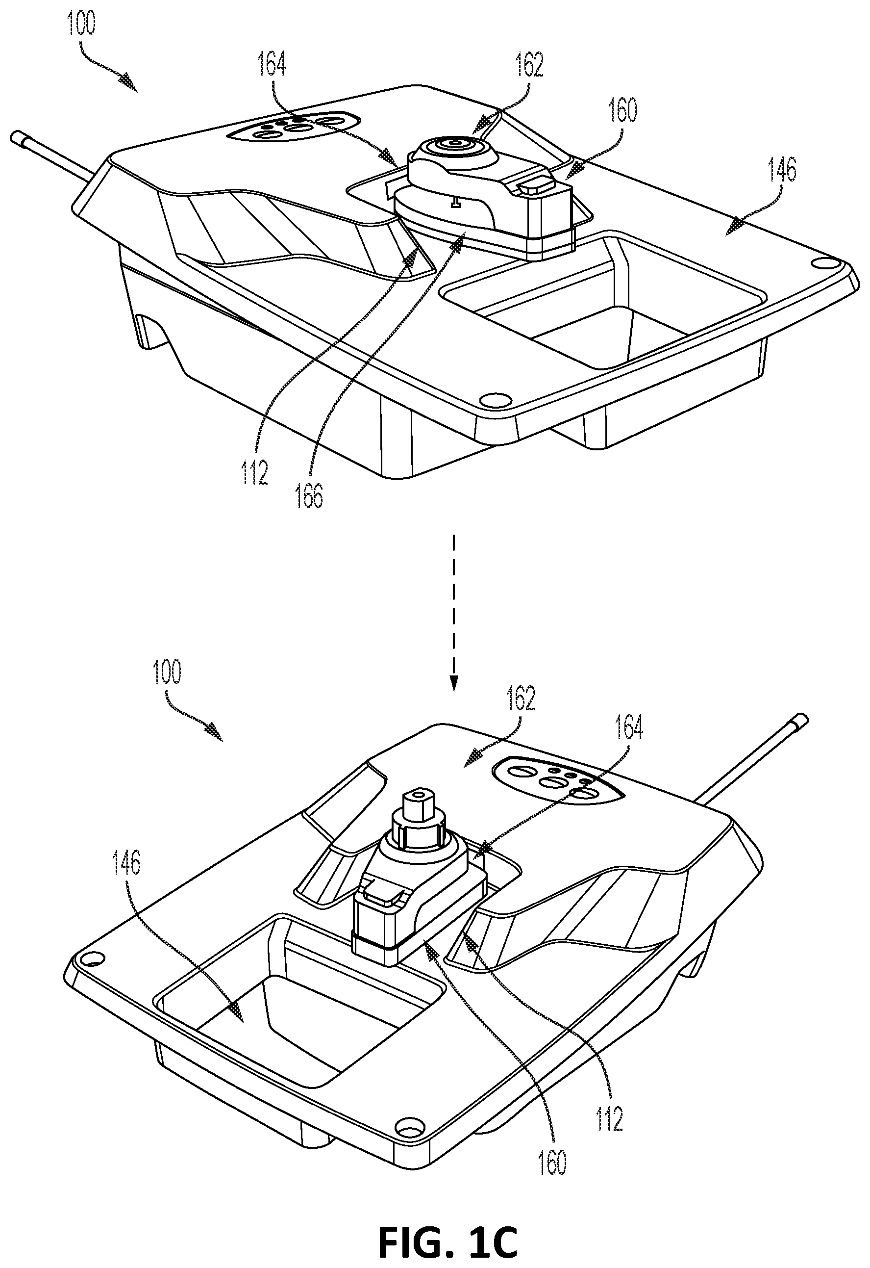 Patent US12338661 Figure 3 – Detaching a security tag from an article with a magnetic detacher having a movable blocker