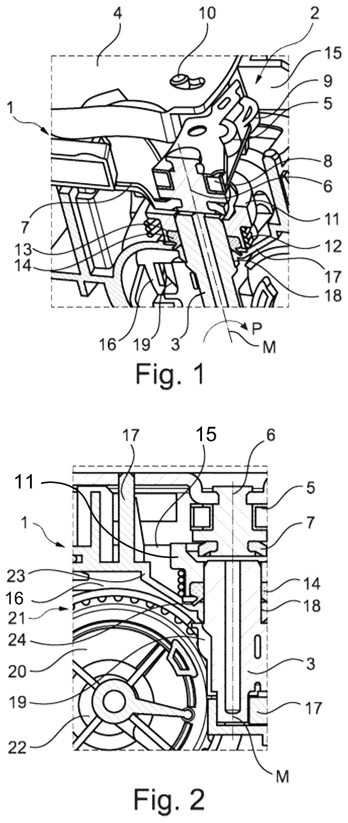 Patent US12338662 Figure 1 – Motor vehicle lock