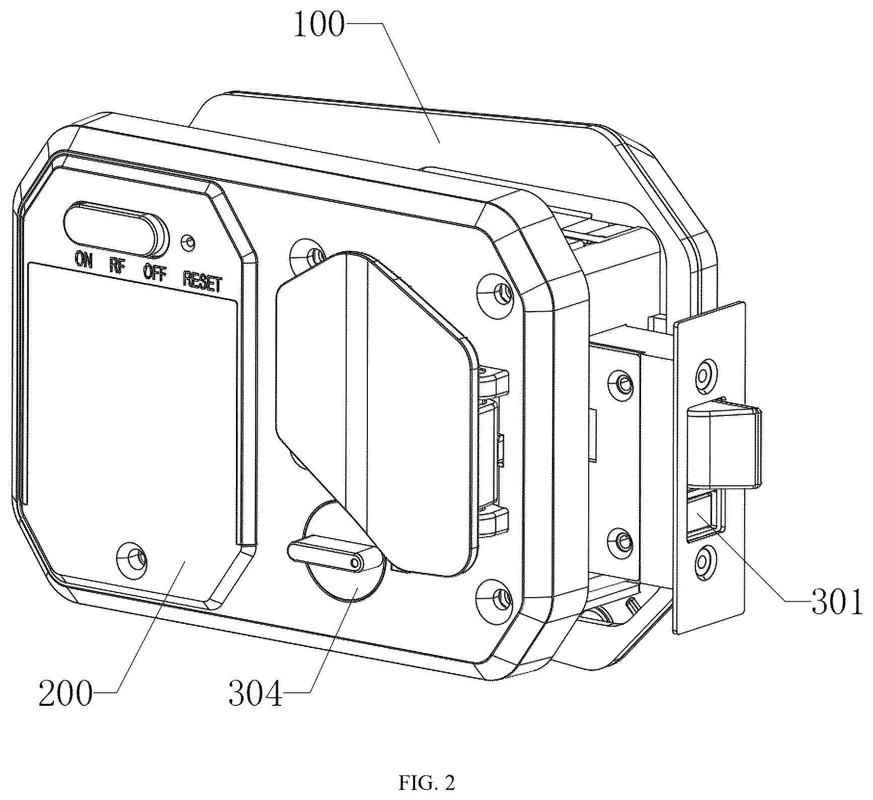 Patent US12338666 Figure 2 – Transmission device for door lock of recreational vehicle