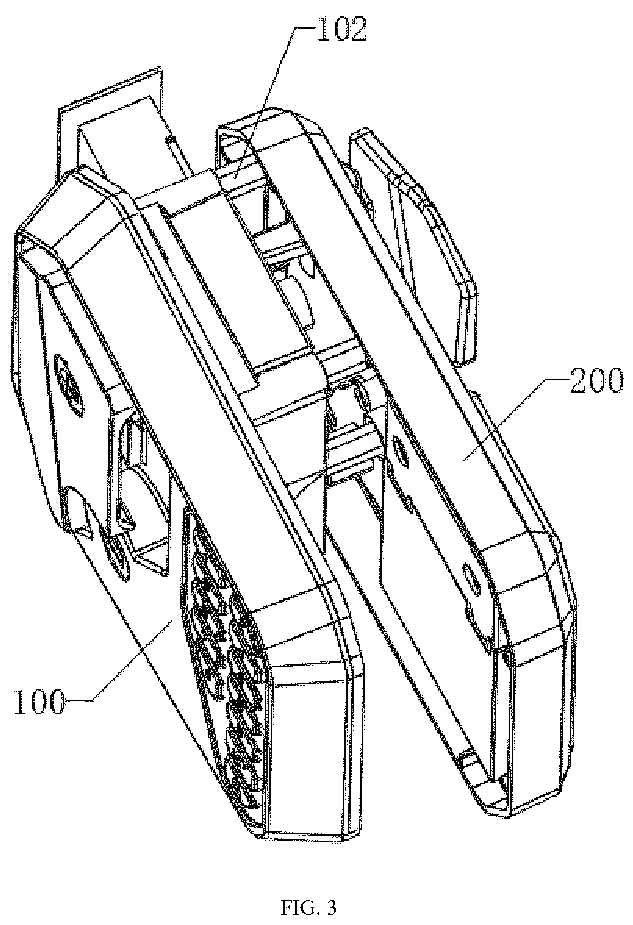 Patent US12338666 Figure 3 – Transmission device for door lock of recreational vehicle