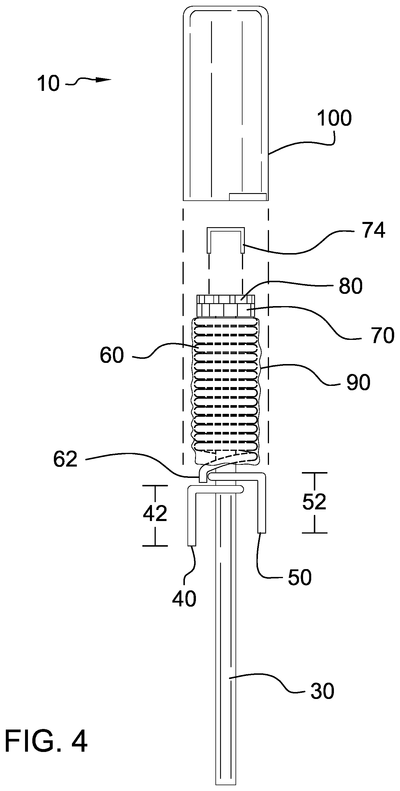 Patent US12338668 Figure 4 – Self-closing residential fire hinge apparatus
