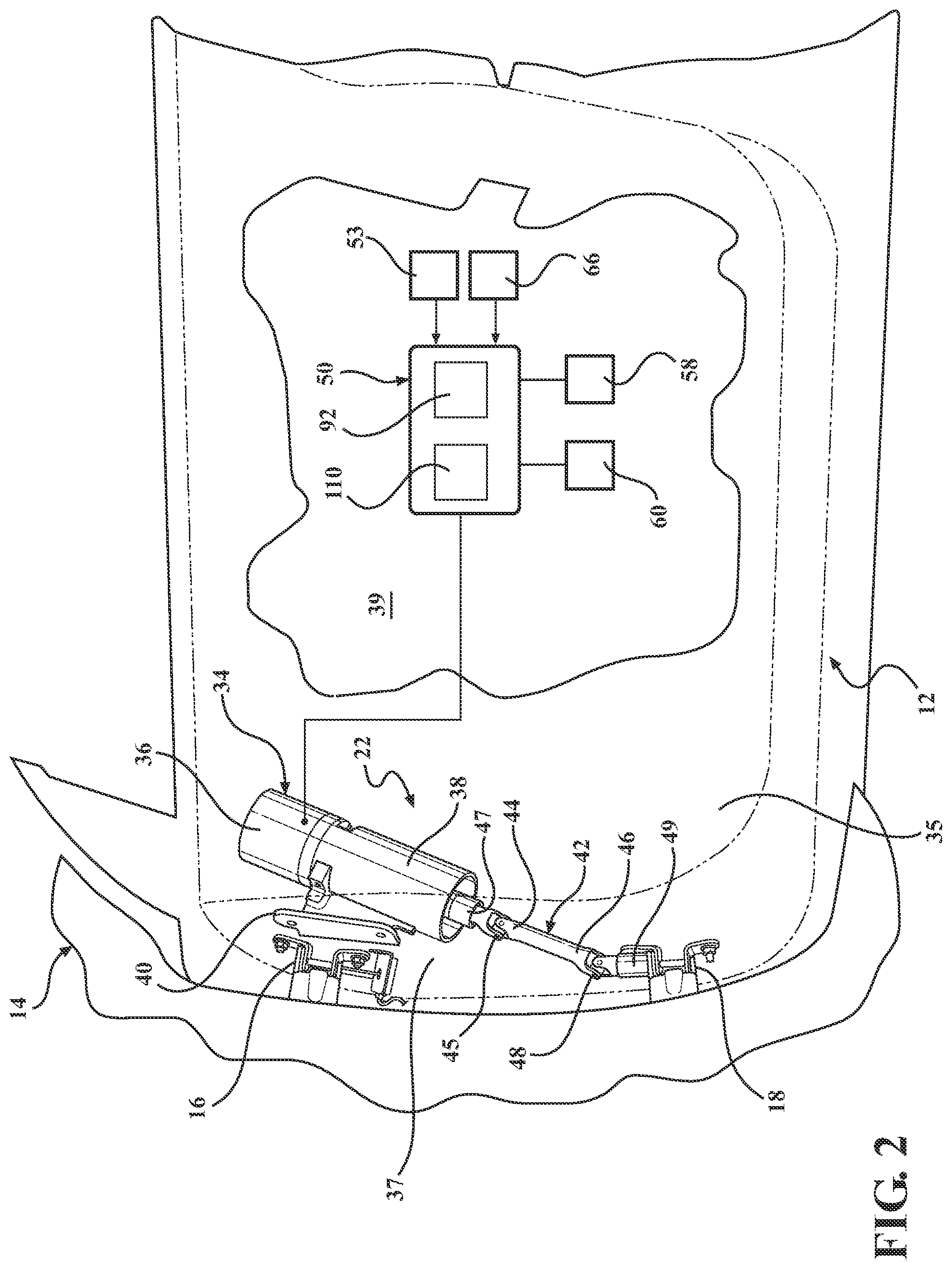 Patent US12338671 Figure 2 – Distributed control system for servo controlled powered door actuator