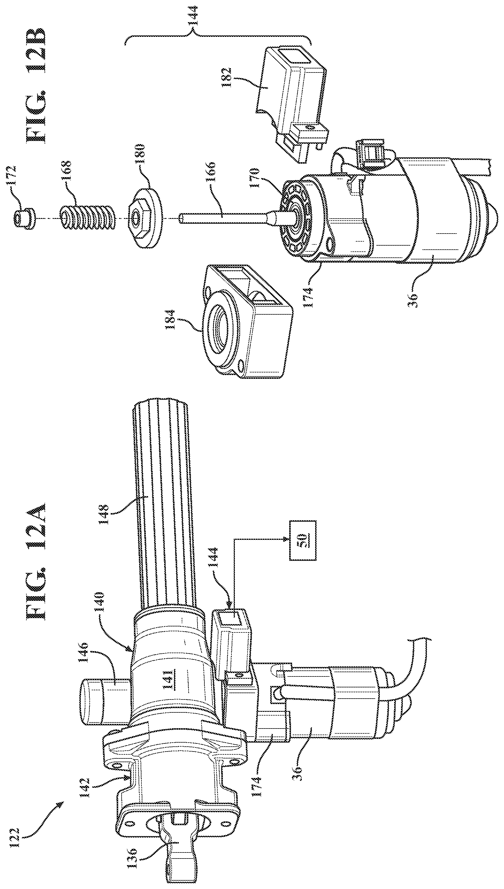 Patent US12338671 Figure 12 – Distributed control system for servo controlled powered door actuator