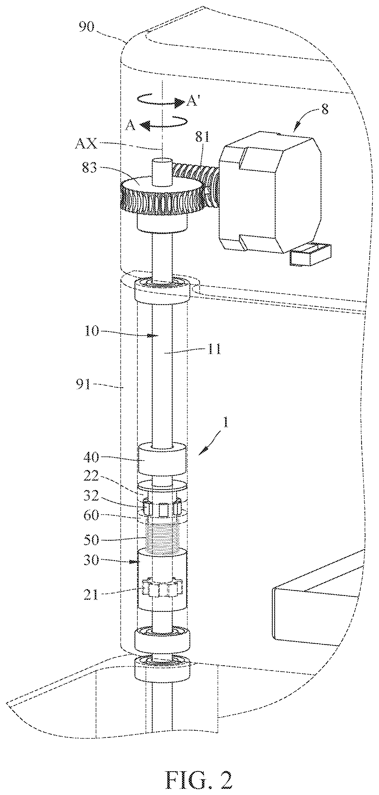 Patent US12338673 Figure 3 – Transmission mechanism and casing assembly including the same