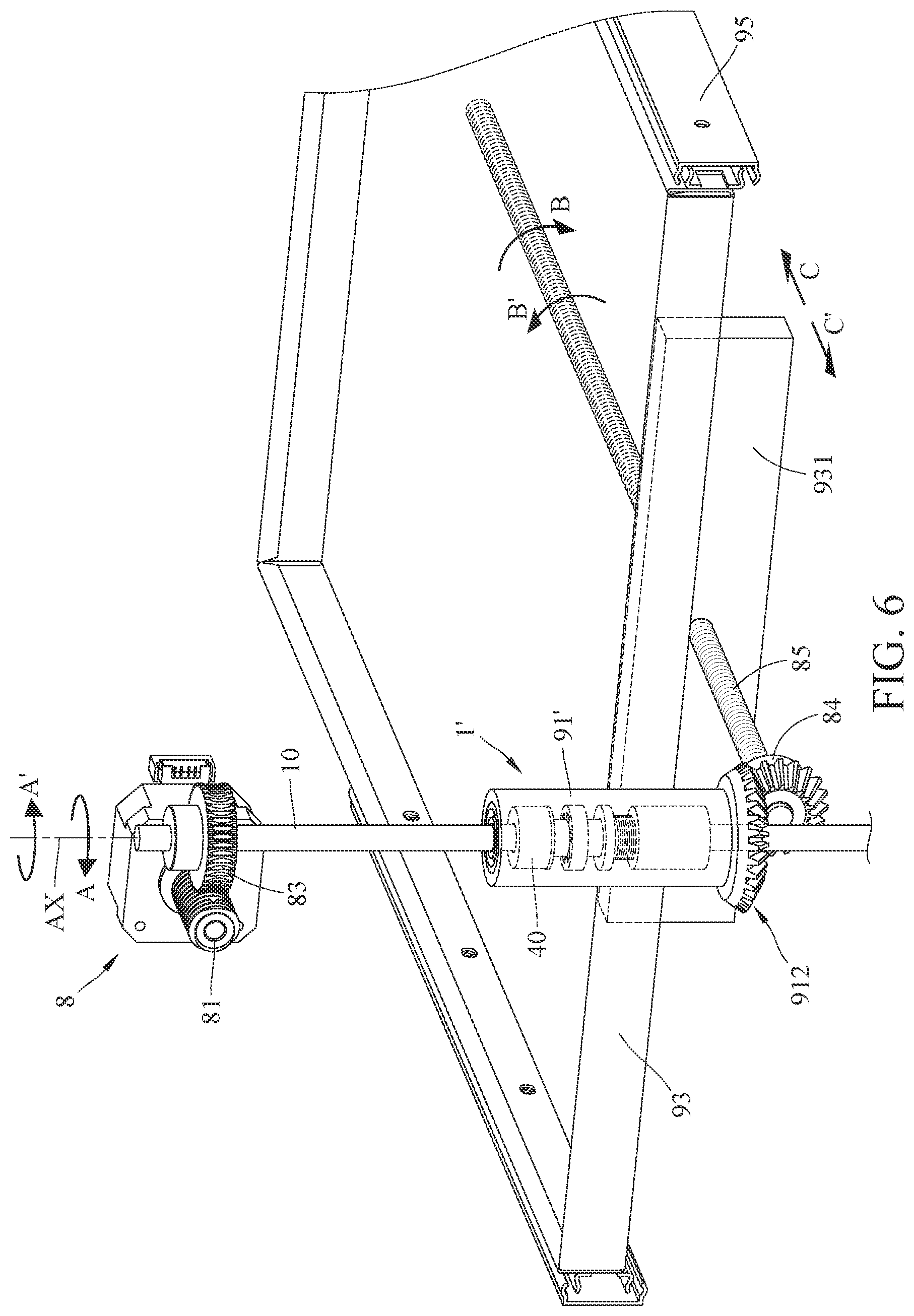 Patent US12338673 Figure 7 – Transmission mechanism and casing assembly including the same