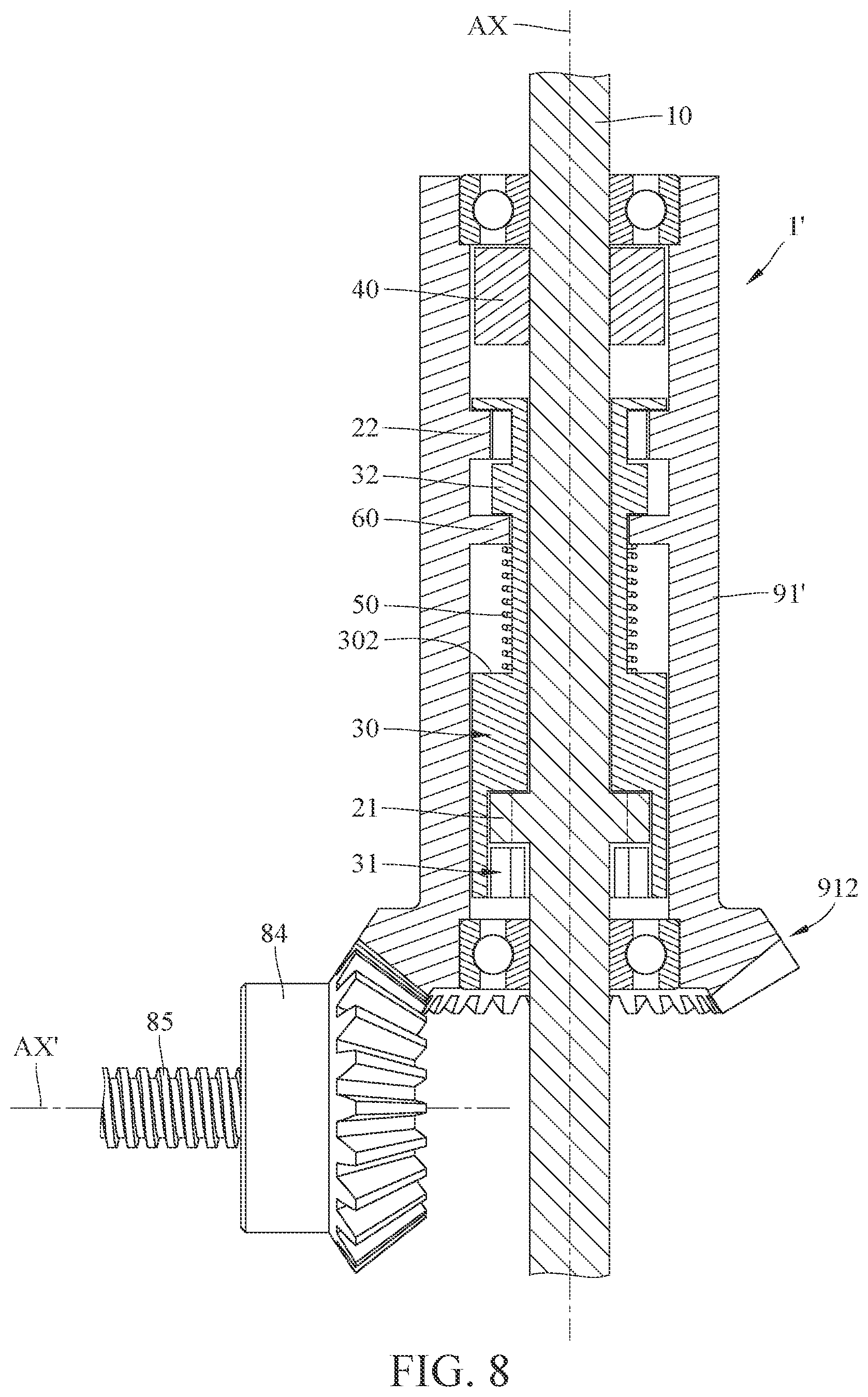 Patent US12338673 Figure 9 – Transmission mechanism and casing assembly including the same