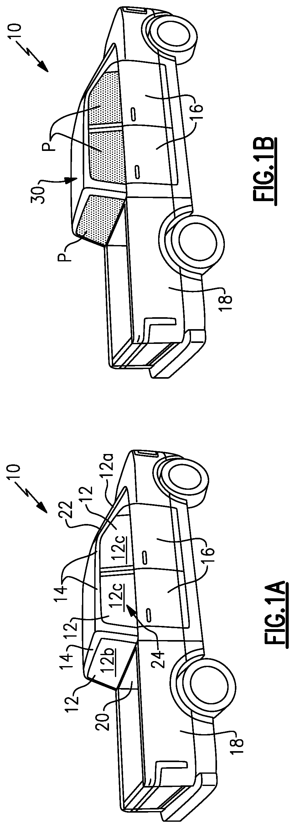 Patent US12338674 Figure 1 – Dual window system with privacy panel