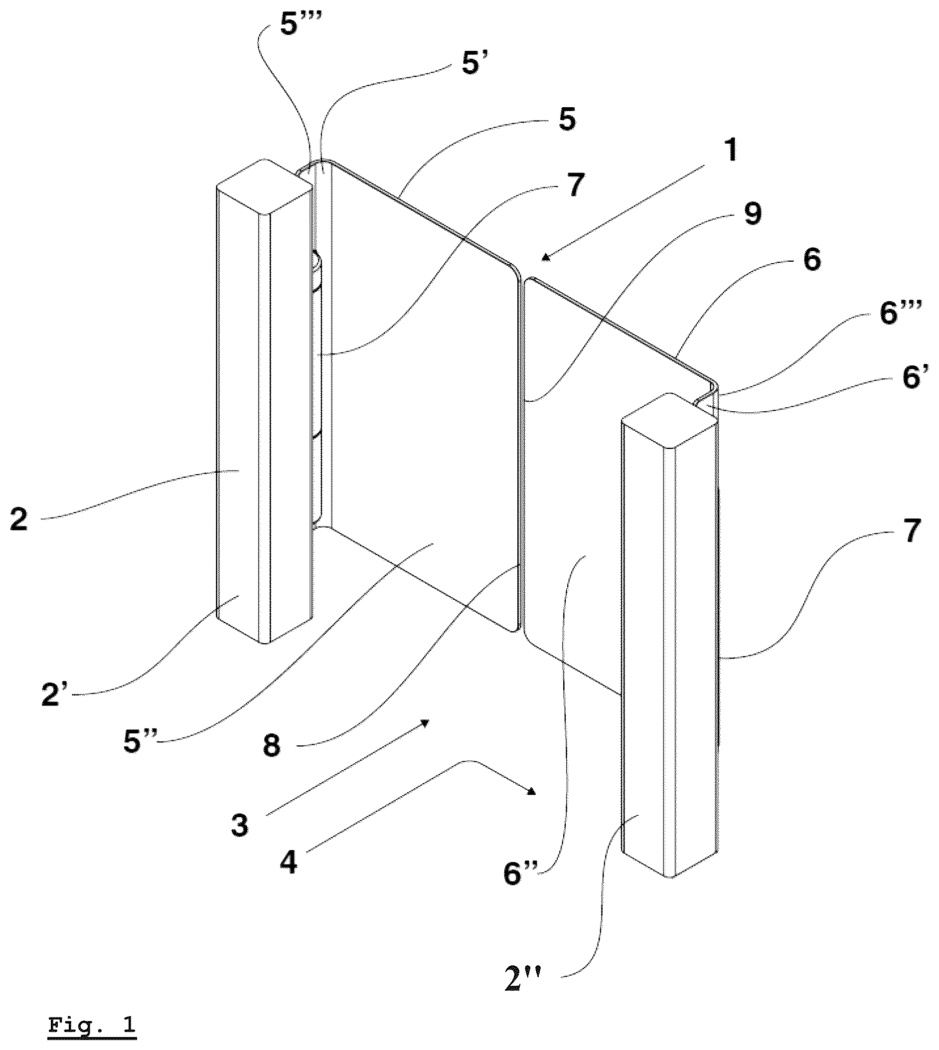 Patent US12338675 Figure 1 – Door arrangement
