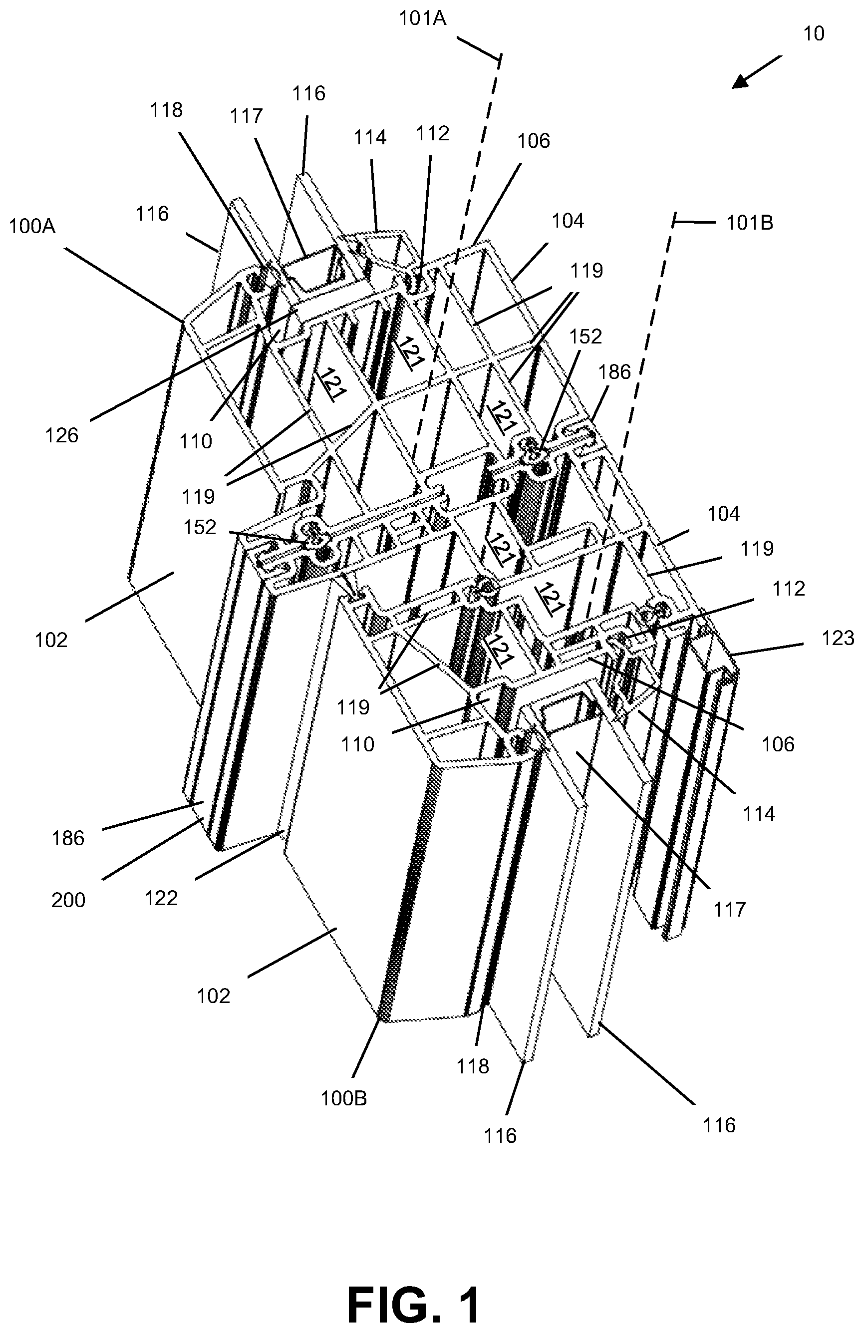 Patent US12338678 Figure 1 – Window assembly for mitigating fluid ingress