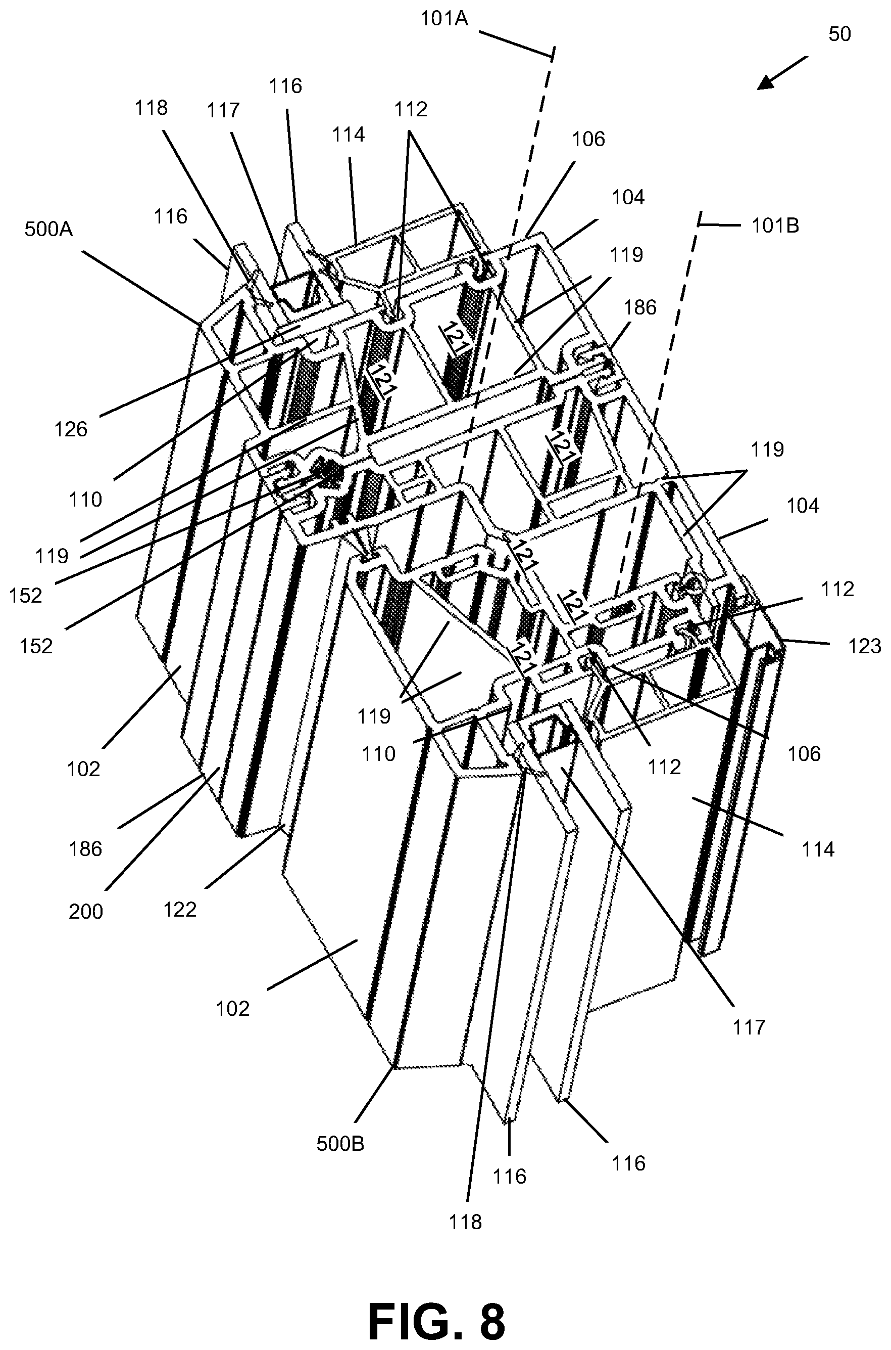 Patent US12338678 Figure 8 – Window assembly for mitigating fluid ingress
