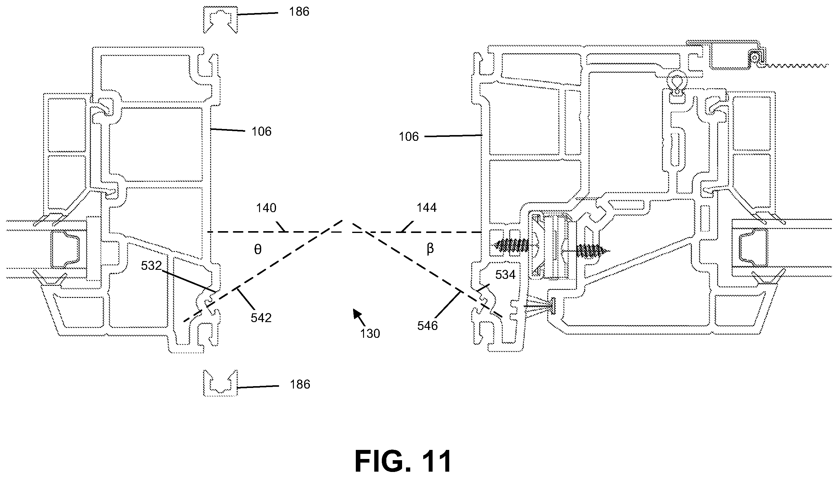 Patent US12338678 Figure 11 – Window assembly for mitigating fluid ingress