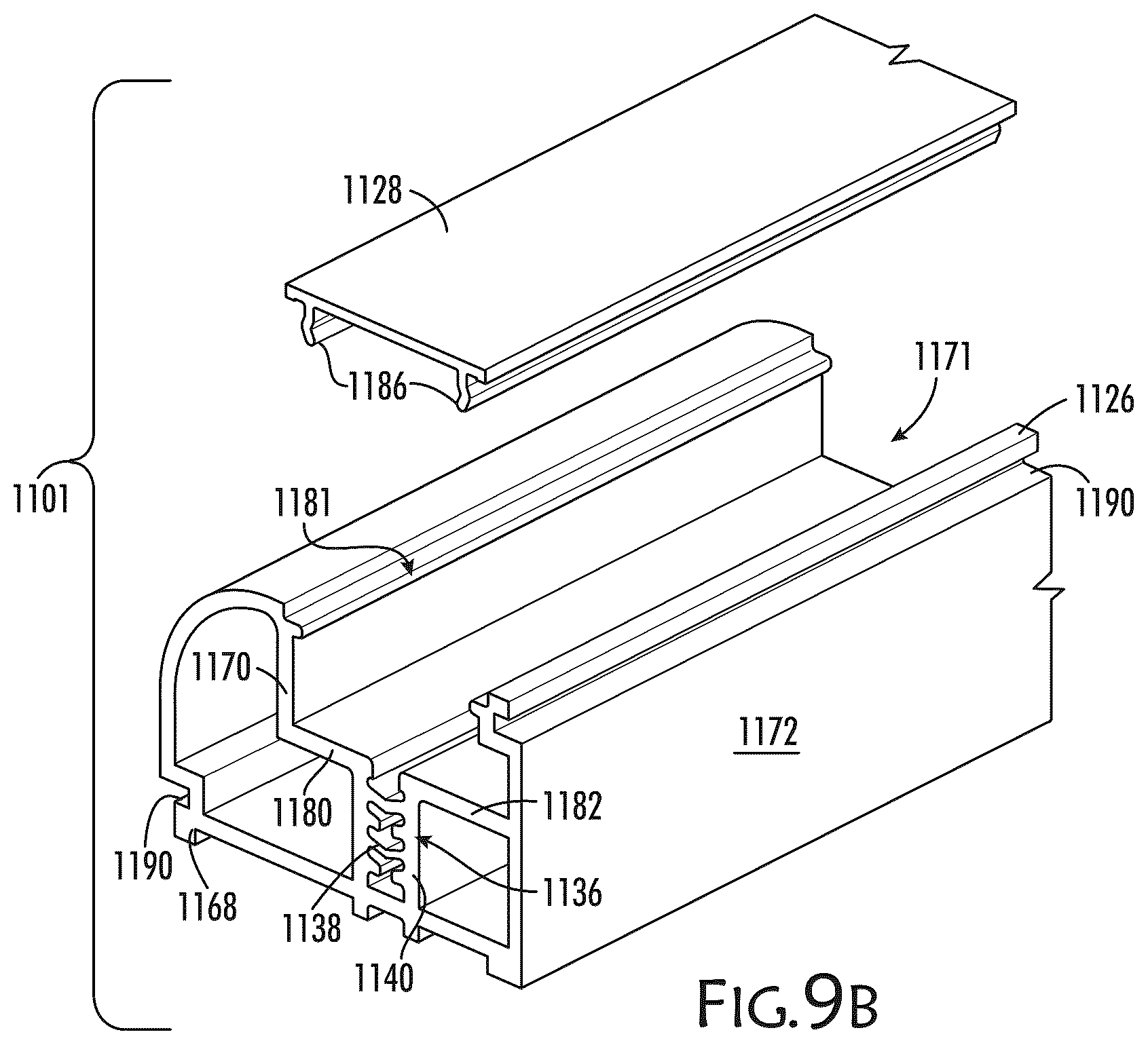 Patent US12338680 Figure 13 – Trim for mounting exterior coverings for windows