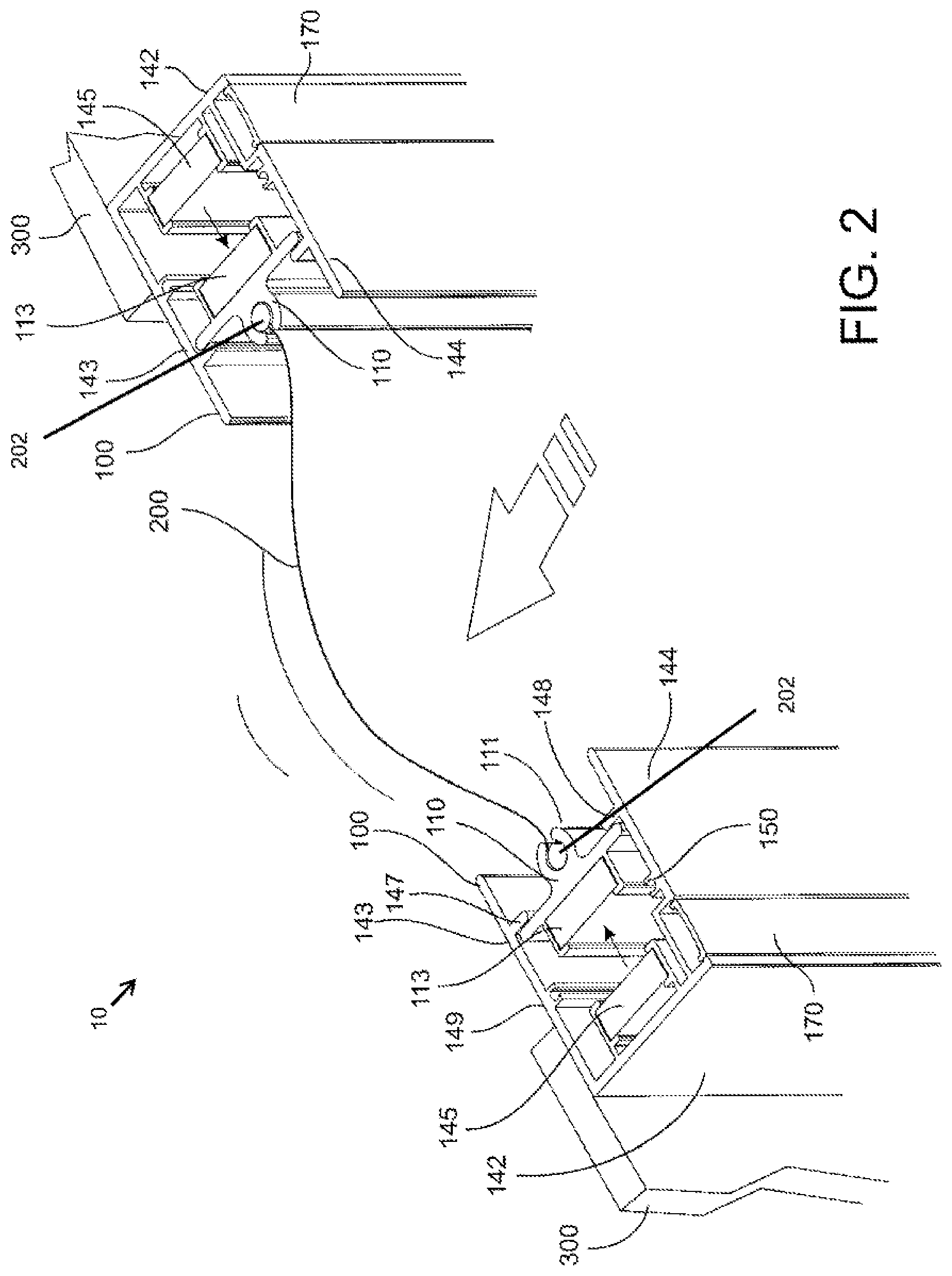 Patent US12338683 Figure 2 – Self-tensioning magnetic tracks and track assemblies