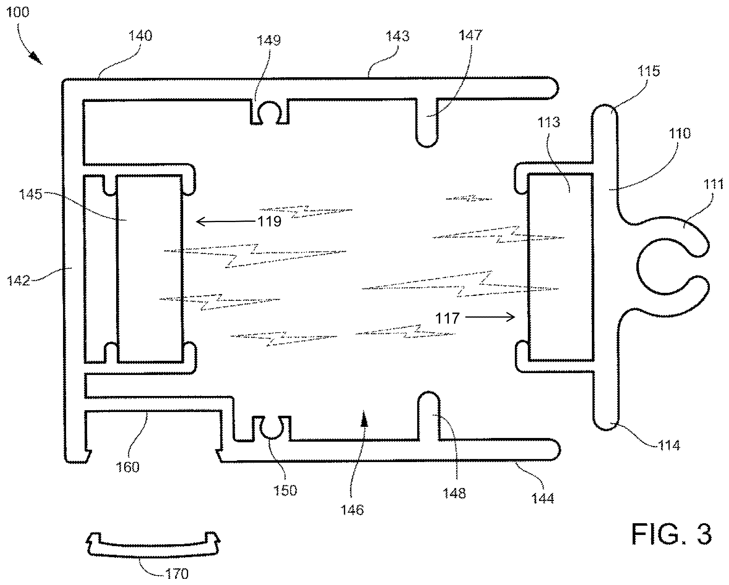 Patent US12338683 Figure 3 – Self-tensioning magnetic tracks and track assemblies
