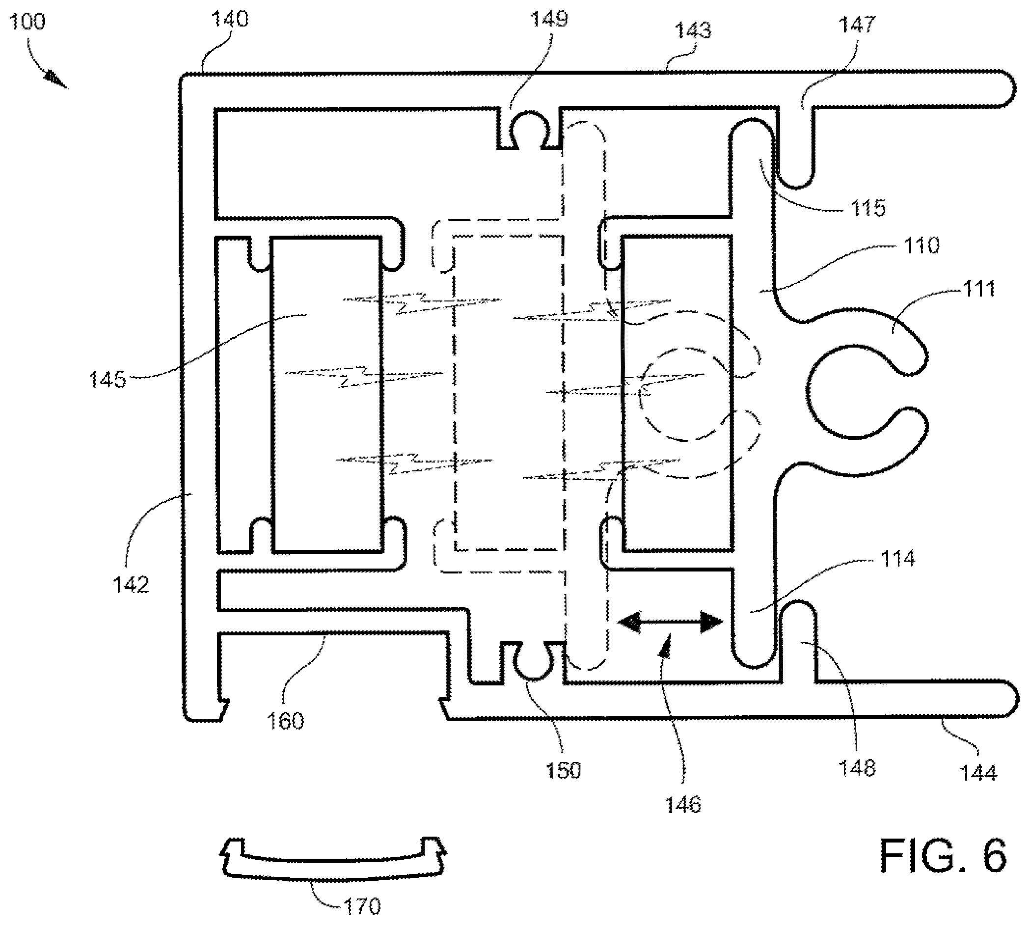 Patent US12338683 Figure 6 – Self-tensioning magnetic tracks and track assemblies